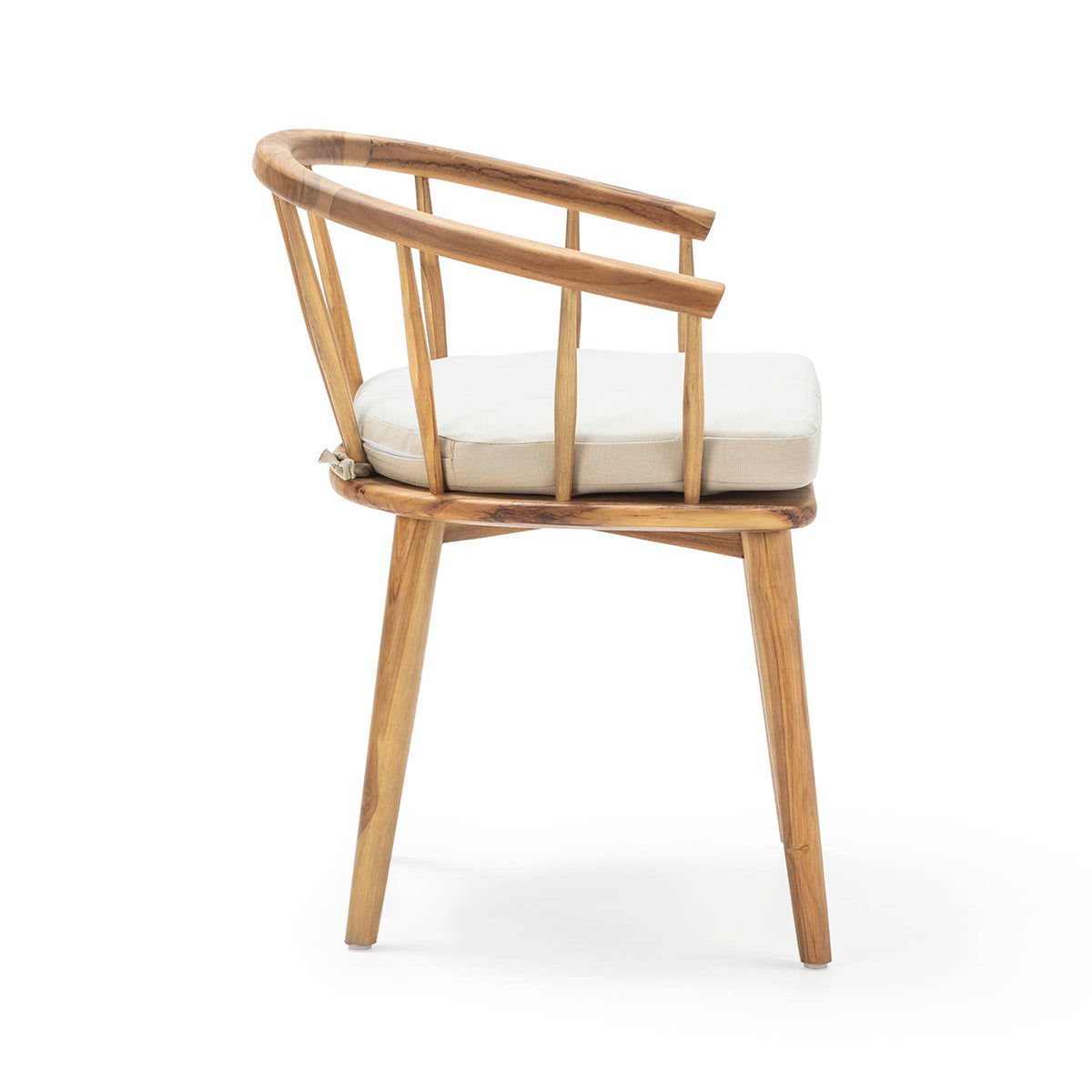 Set de jardin Minorque - 4 chaises en teck et 1 table à manger en rotin et teck