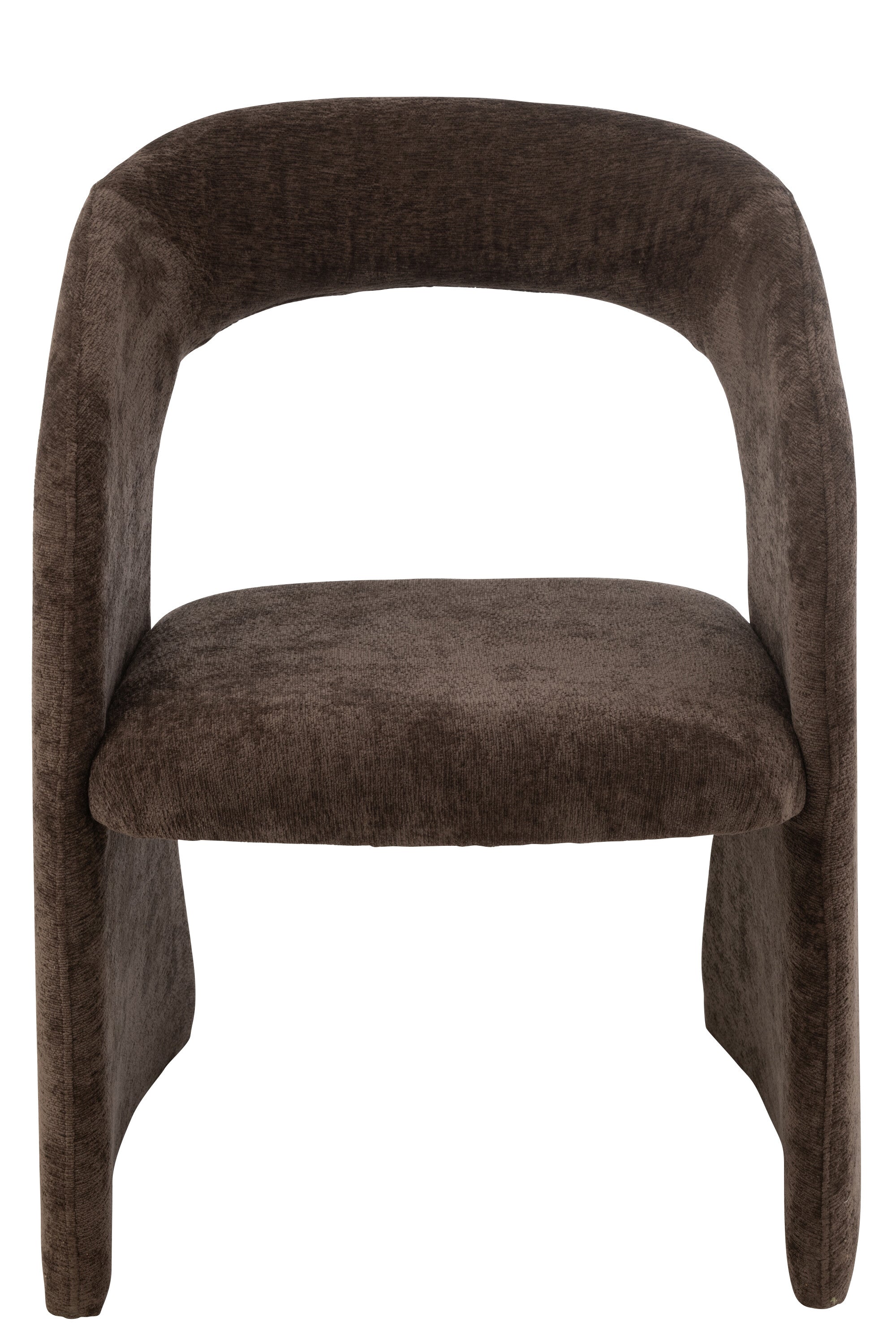 Chaise de repas “Anis” - Tissu Marron Foncé, Confort Cosy | J-Line