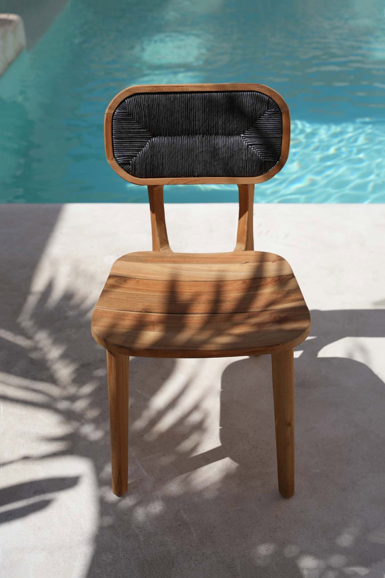 Chaise de salle à manger Arigato en teck recyclé - Extérieur - Bazar Bizar