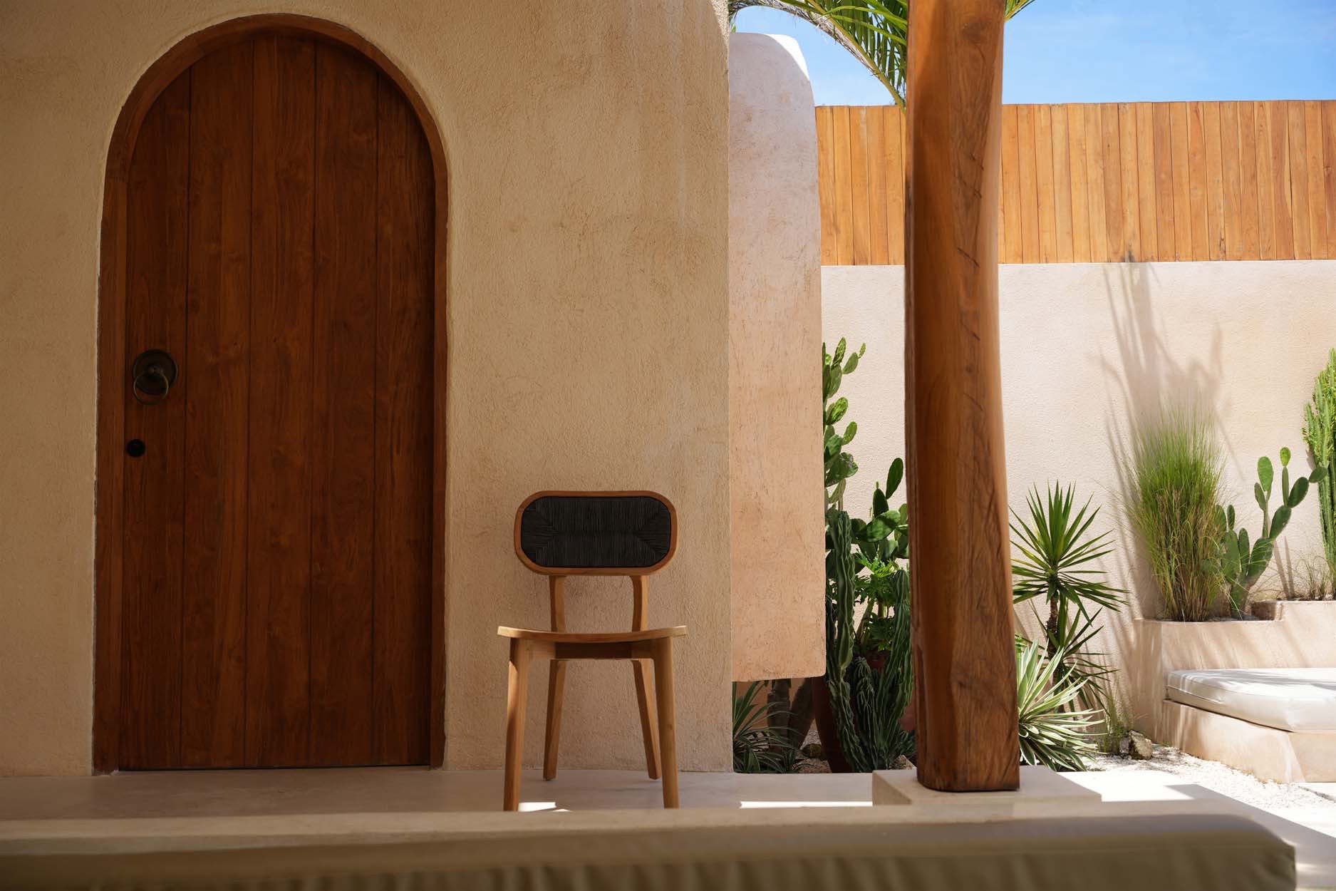 Chaise de salle à manger Arigato en teck recyclé - Extérieur - Bazar Bizar