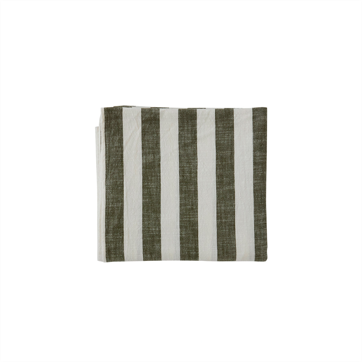 Nappe à rayures verte 260X140 cm - Coton Organique, Design Danois | Oyoy Living