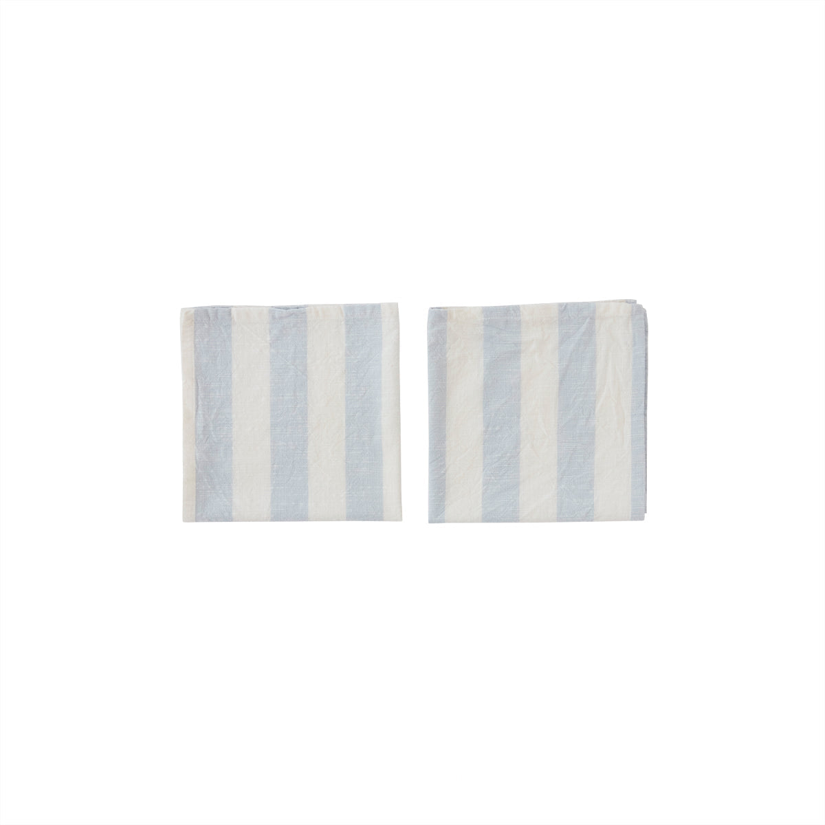 Serviette de table rayures bleu 45x45– Lot de 2, coton organique | Oyoy Living
