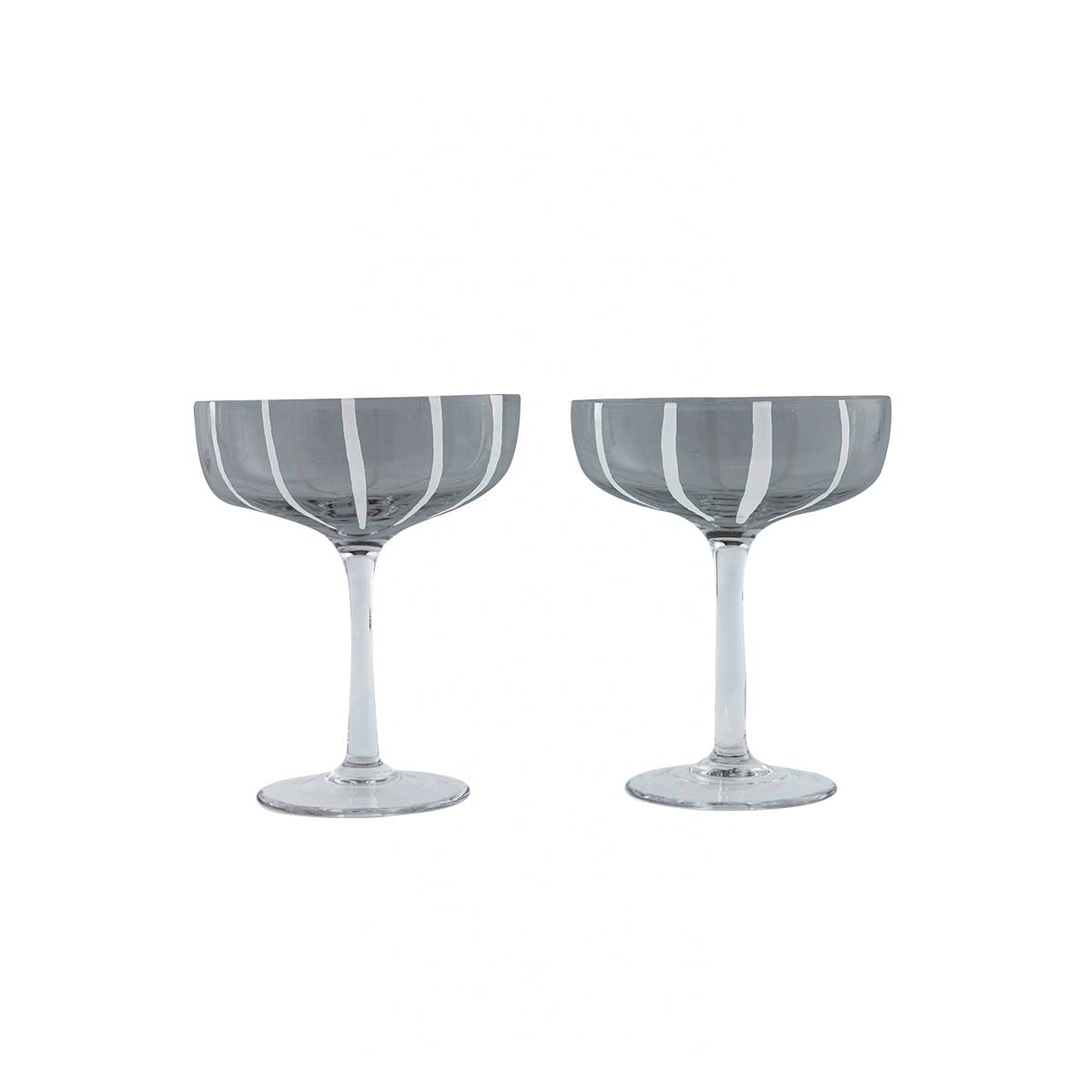 Verre à Cocktail Mizu Gris – Lot de 2 – Design Danois, Verre Soufflé | Oyoy Living