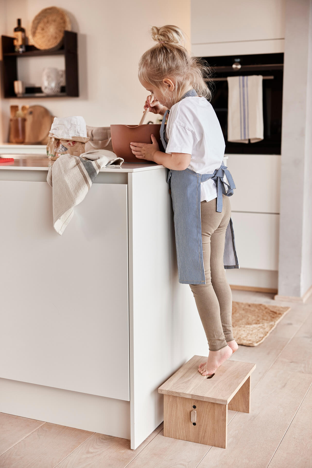 Torchon Linu rayures bleu – Lot de 2, 100% coton organique | Oyoy Living