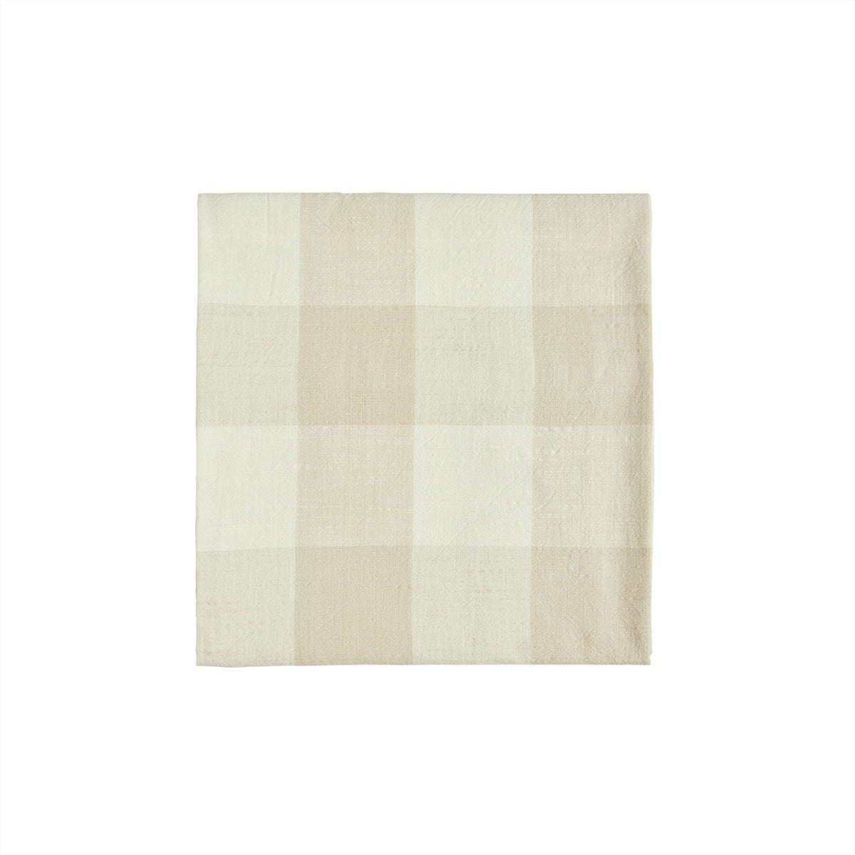 Nappe en damier beige 200x140 cm - Coton organique, Design Danois | Oyoy Living