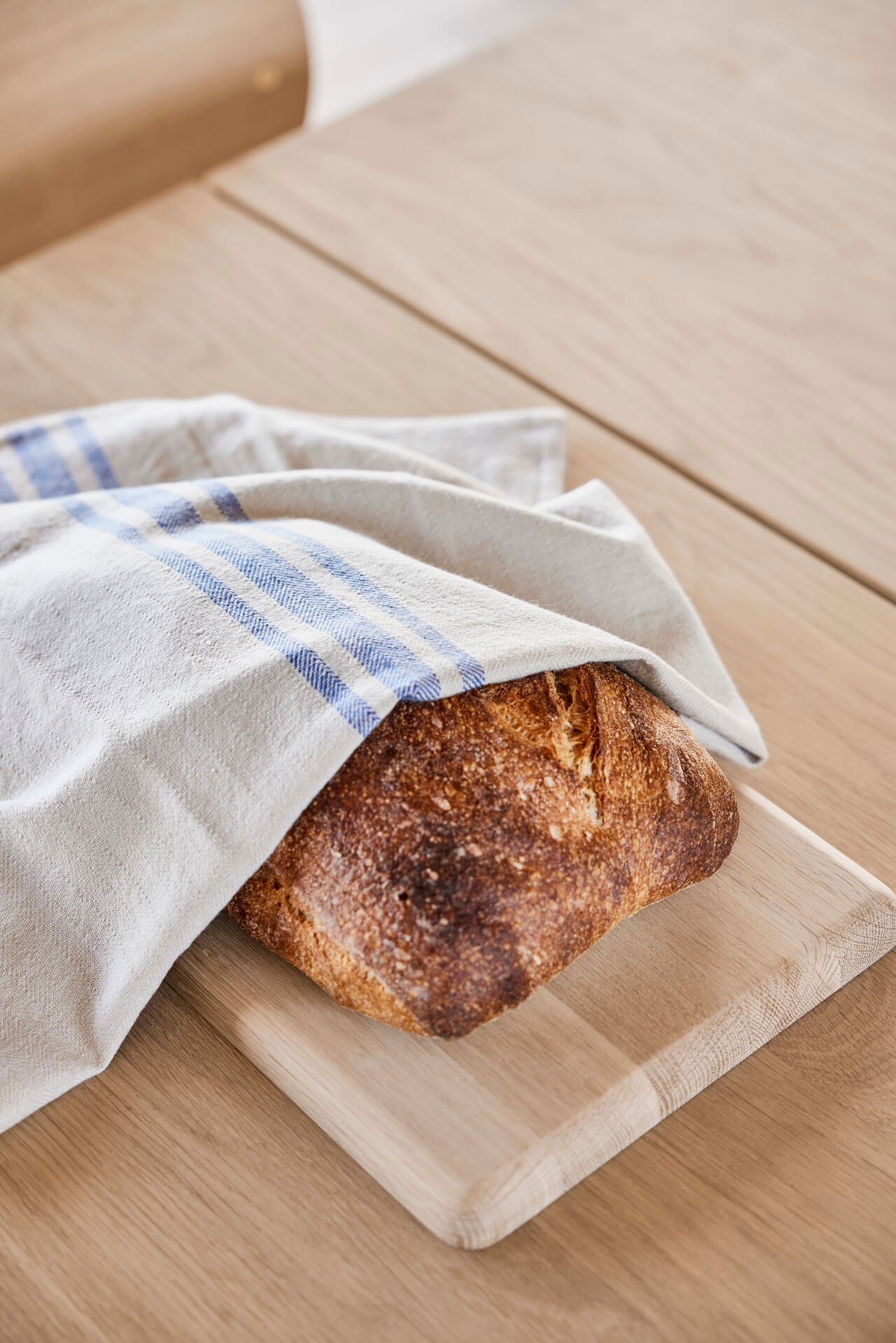 Serviette de table Linu Bleu Rayures – Lot de 2, Coton organique, Design Danois | Oyoy Living