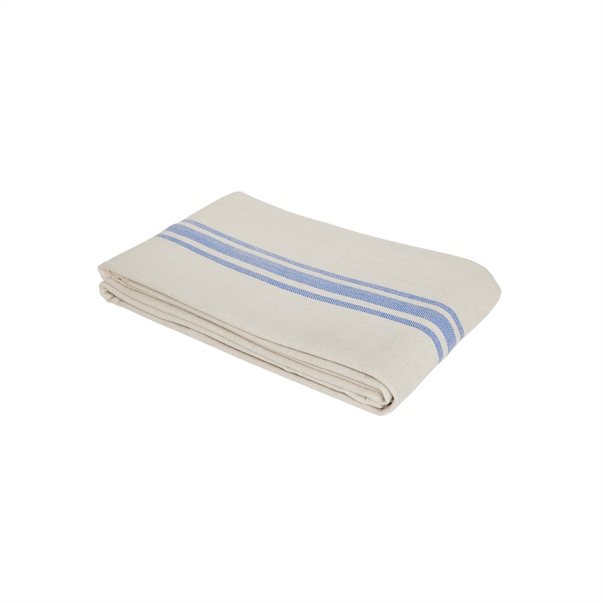 Nappe Linu rayures bleues 200x140 cm – Coton organique, Design Danois | Oyoy Living