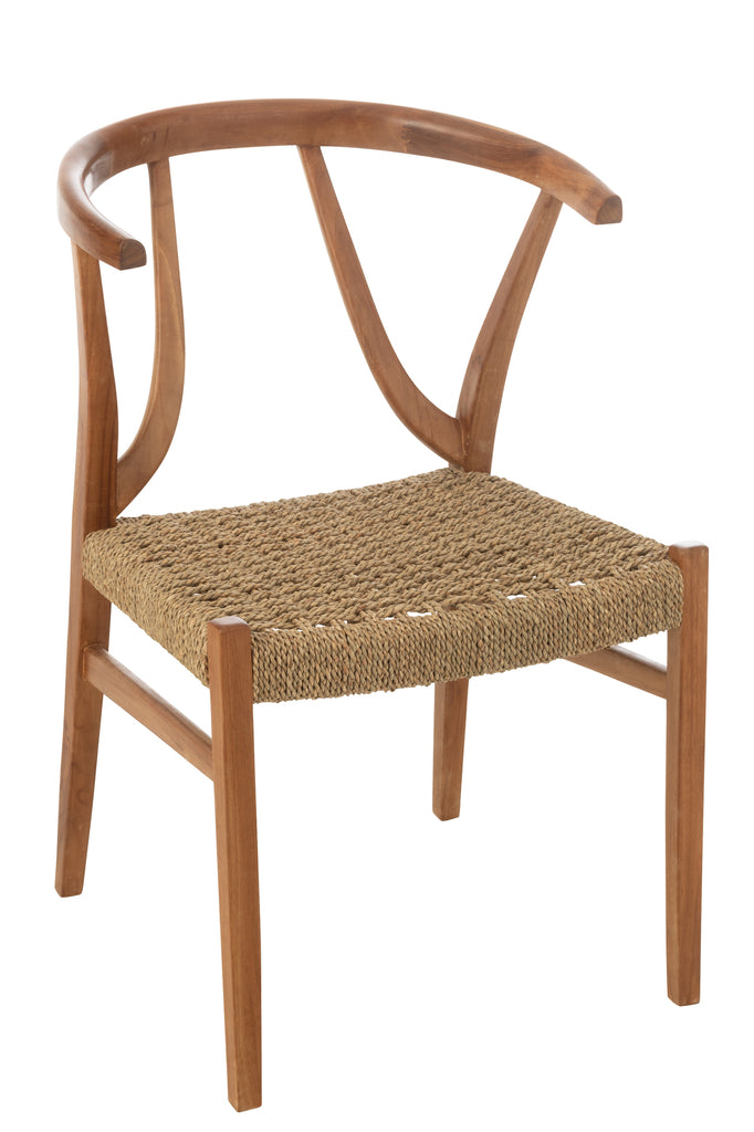 Chaise Alisia en bois de teck - J-Line