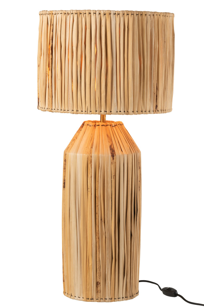 Lampe à poser Hanna en feuilles de bananier grande - J-Line