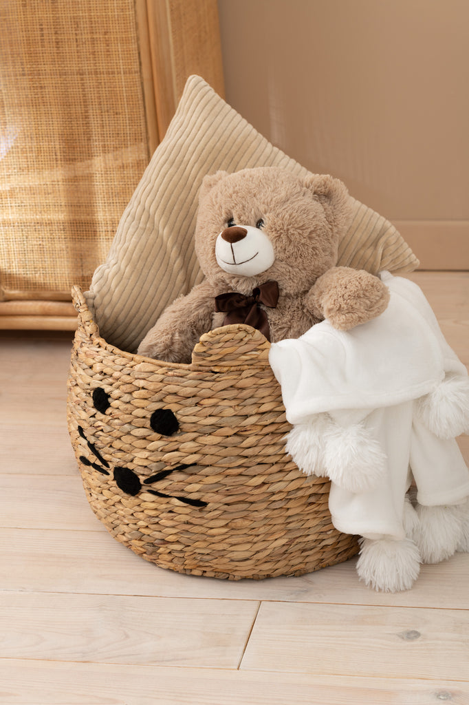 Set de 2 paniers Chat en jacinthe d'eau naturelle - J-Line