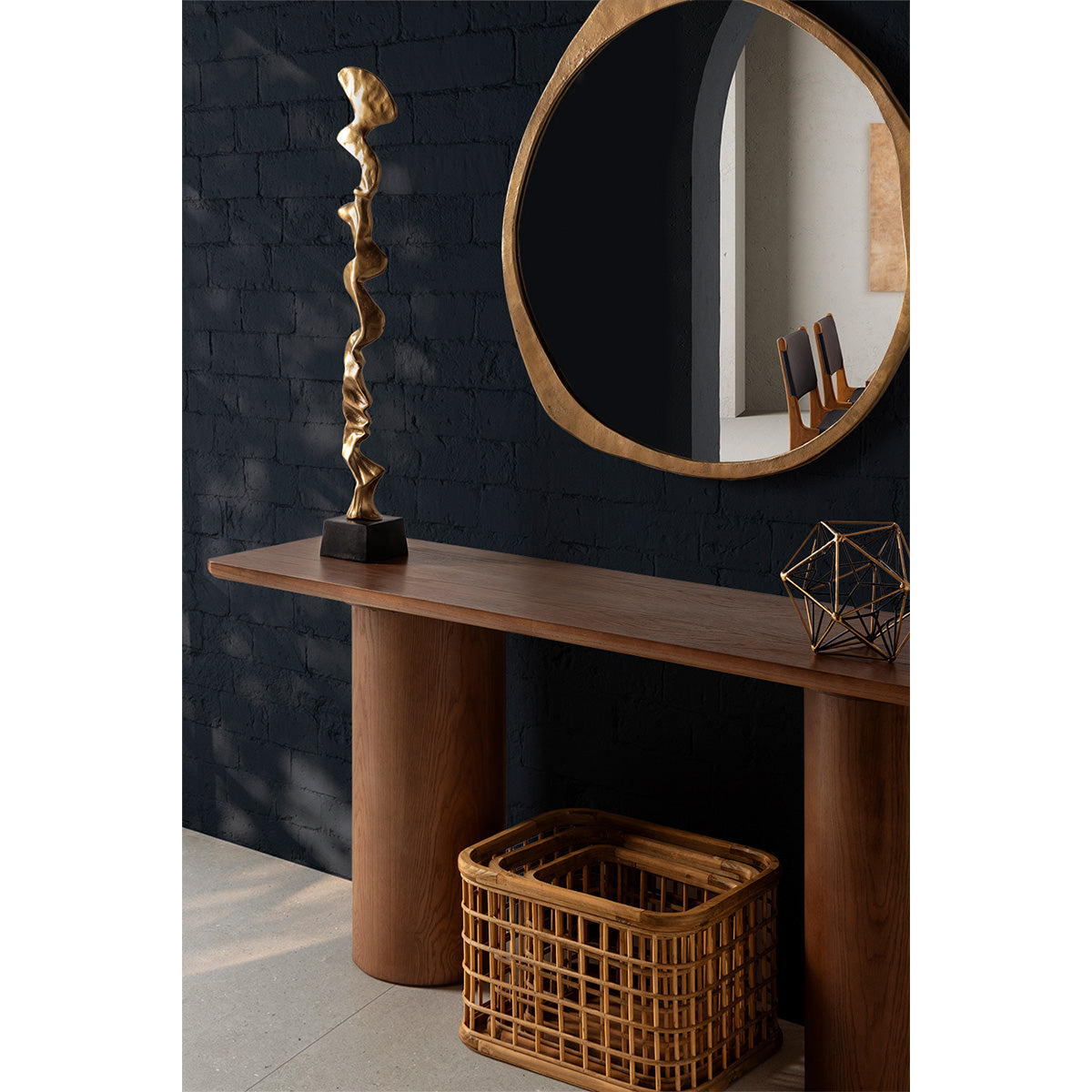 SUR DEVIS - Console 180x45x76 Bois de Chêne - Club Pelita