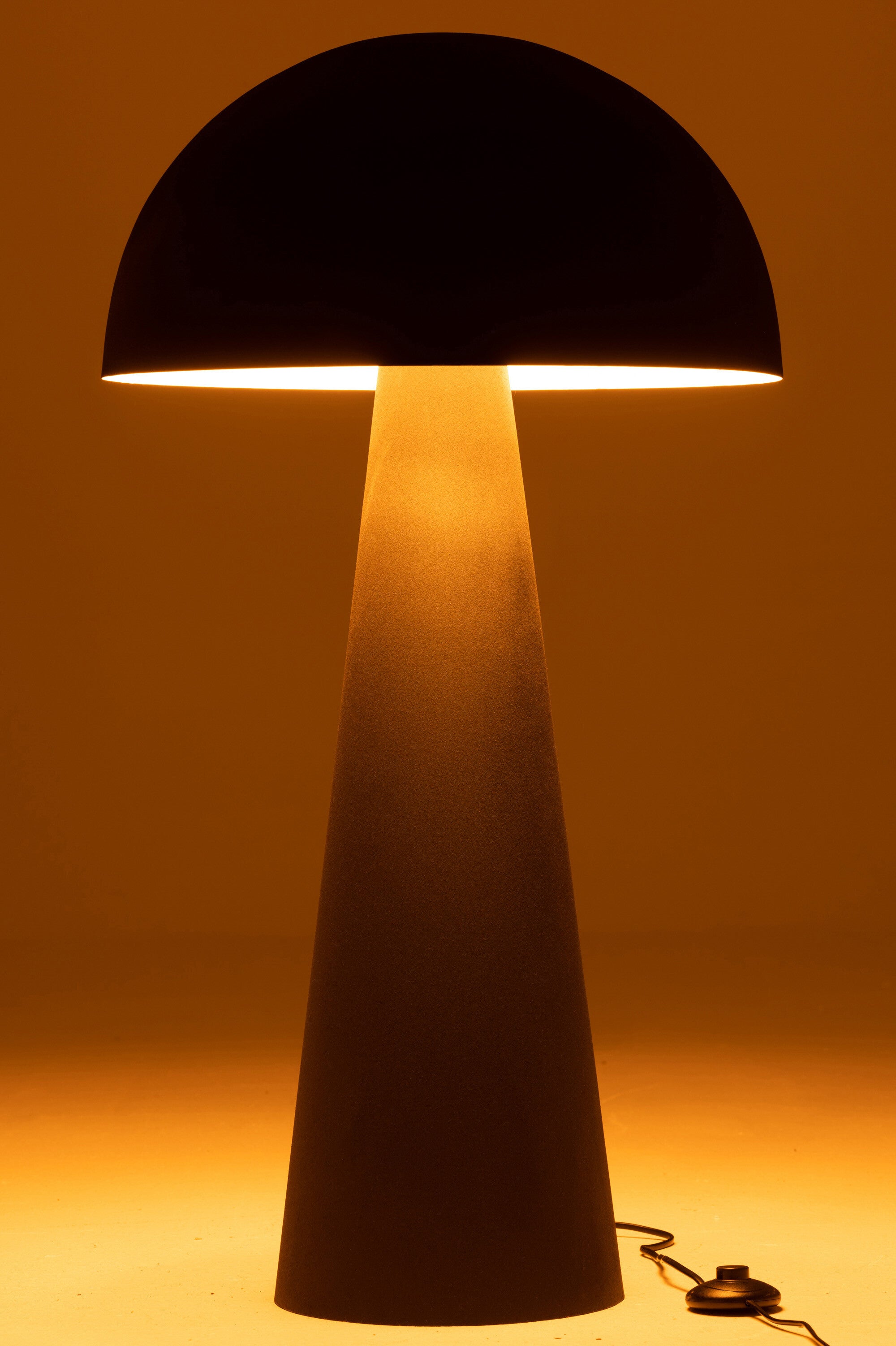 Lampadaire champignon "Maywood" XL noir