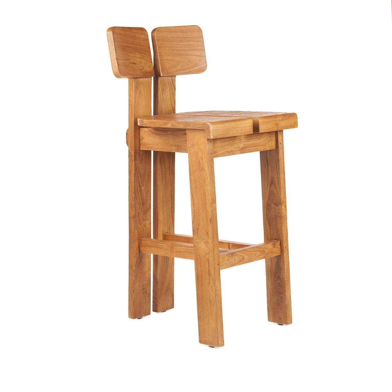 Le tabouret de bar Sama Sama - Teck - Bazar Bizar