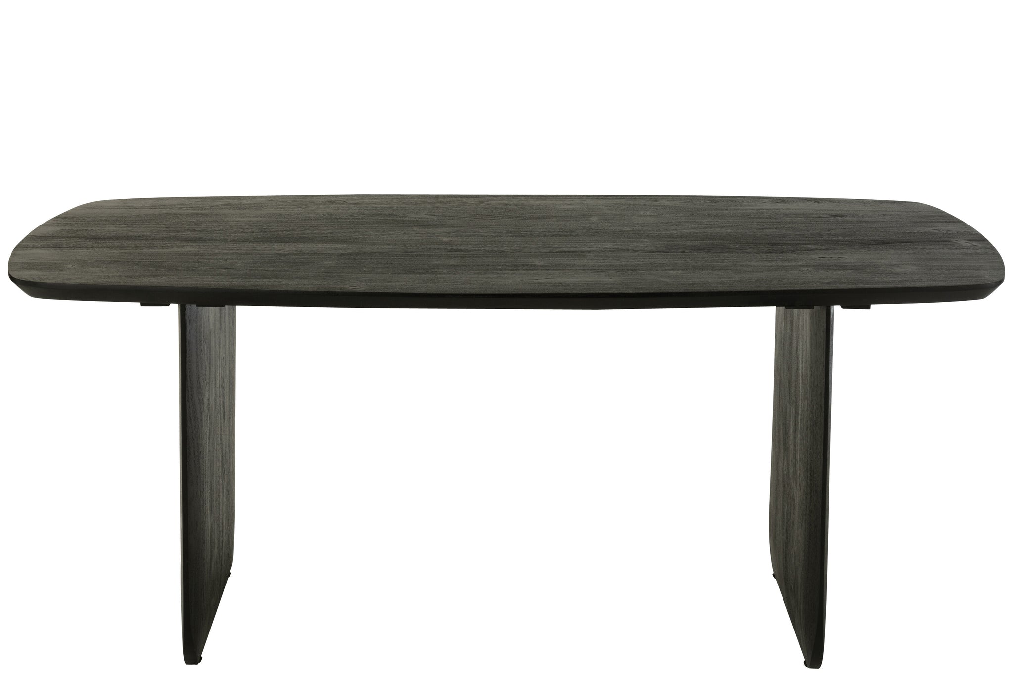 Table à manger "Lalla" en bois d’acacia noir 190 cm x 100 cm - Design minimaliste, 6 personnes | J-Line