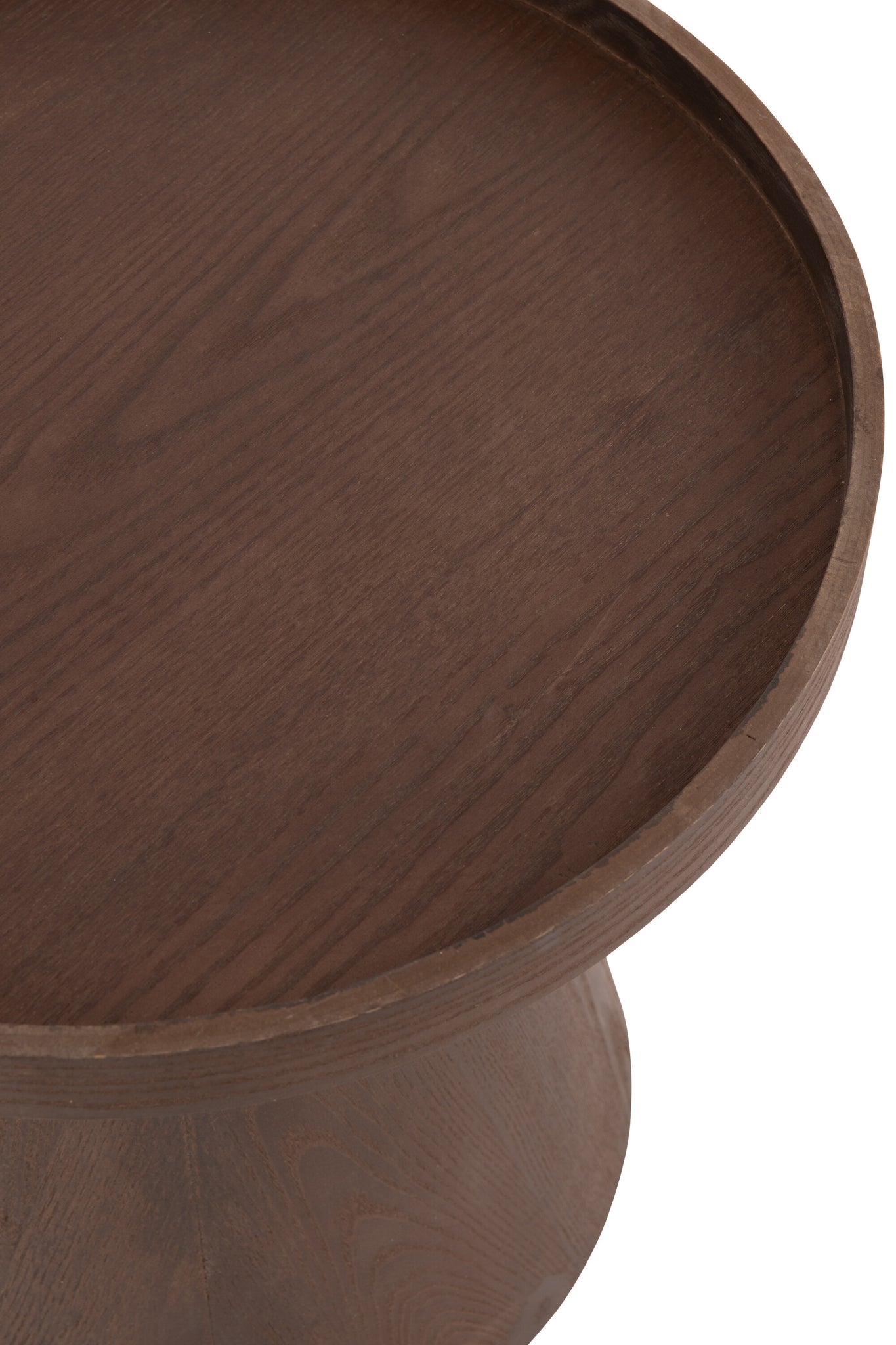 Set de 2 tables d’appoint rondes "Oamaru" - Bois Foncé, Design Intemporel | J-Line