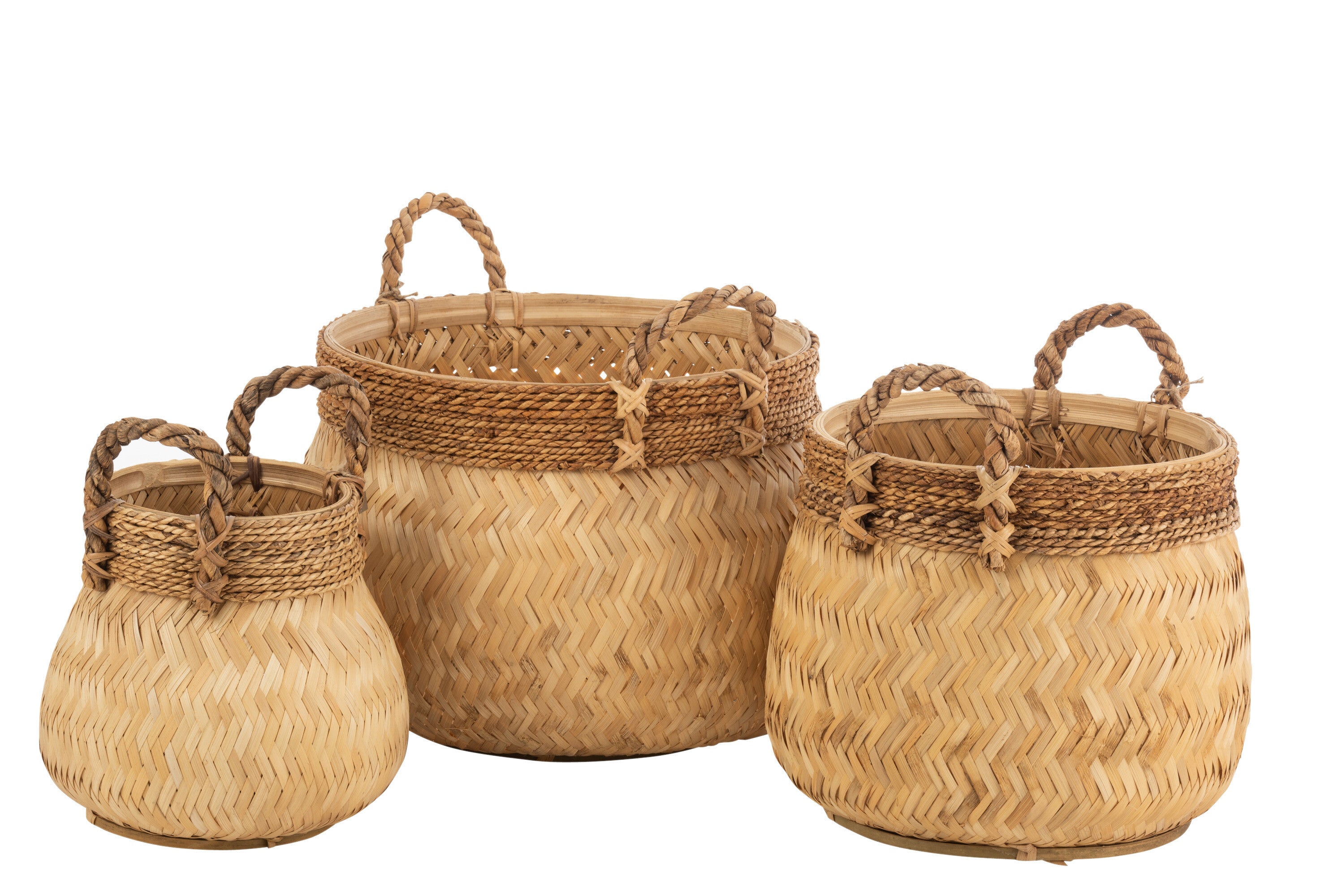 Set de 3 paniers de rangement "Lestari" en bambou