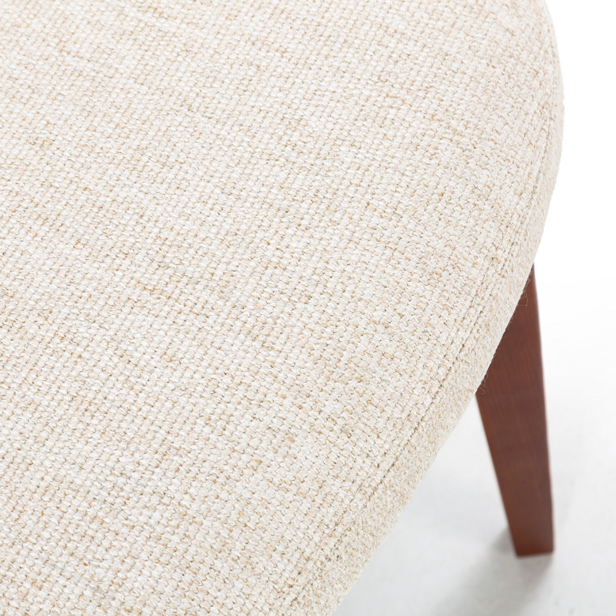 SUR DEVIS - Chaise 54x55x87 Bois/Tissu -- Bois Brun/Blanc - Club Pelita