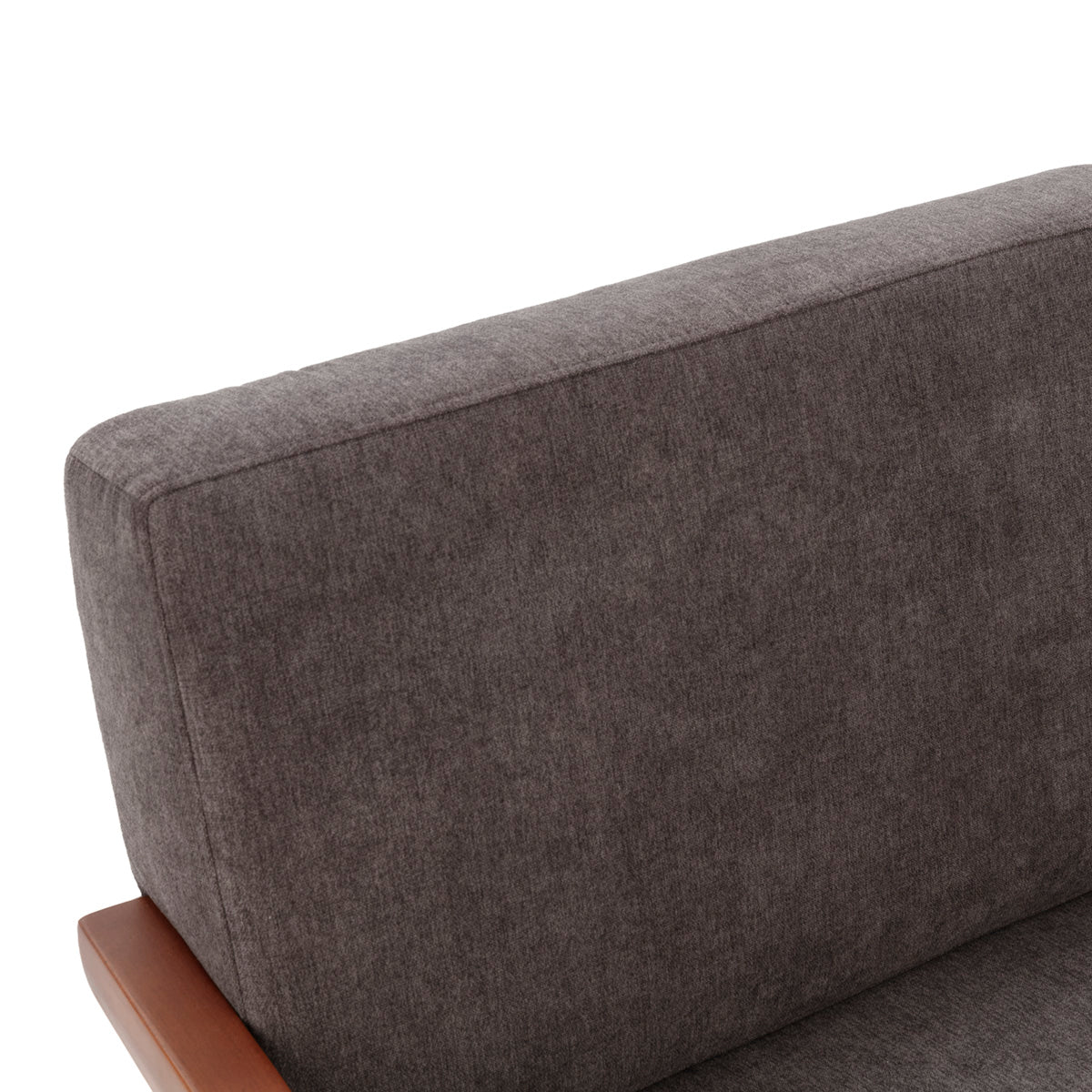 SUR DEVIS - Fauteuil 85x71,5x75 Bois de hêtre/Métal/Tissu -- Noyer/Noir/Gris Foncé - Club Pelita