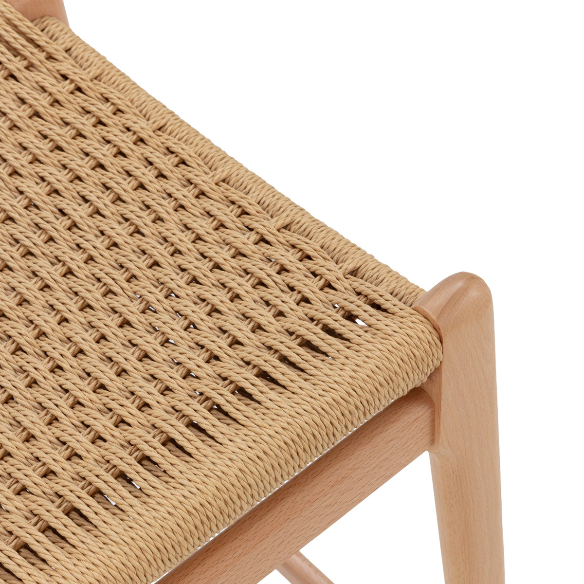 SUR DEVIS - Tabouret 47,5x52,5x90 Bois de hêtre/Corde en papier -- Naturel - Club Pelita