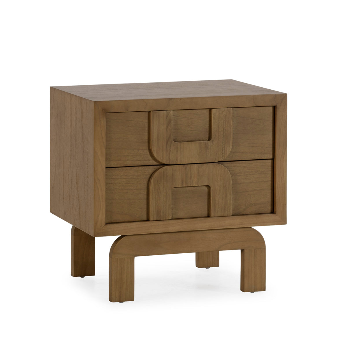 SUR DEVIS - Table de chevet 63x42x60 Bois de cèdre -- Sable - Club Pelita