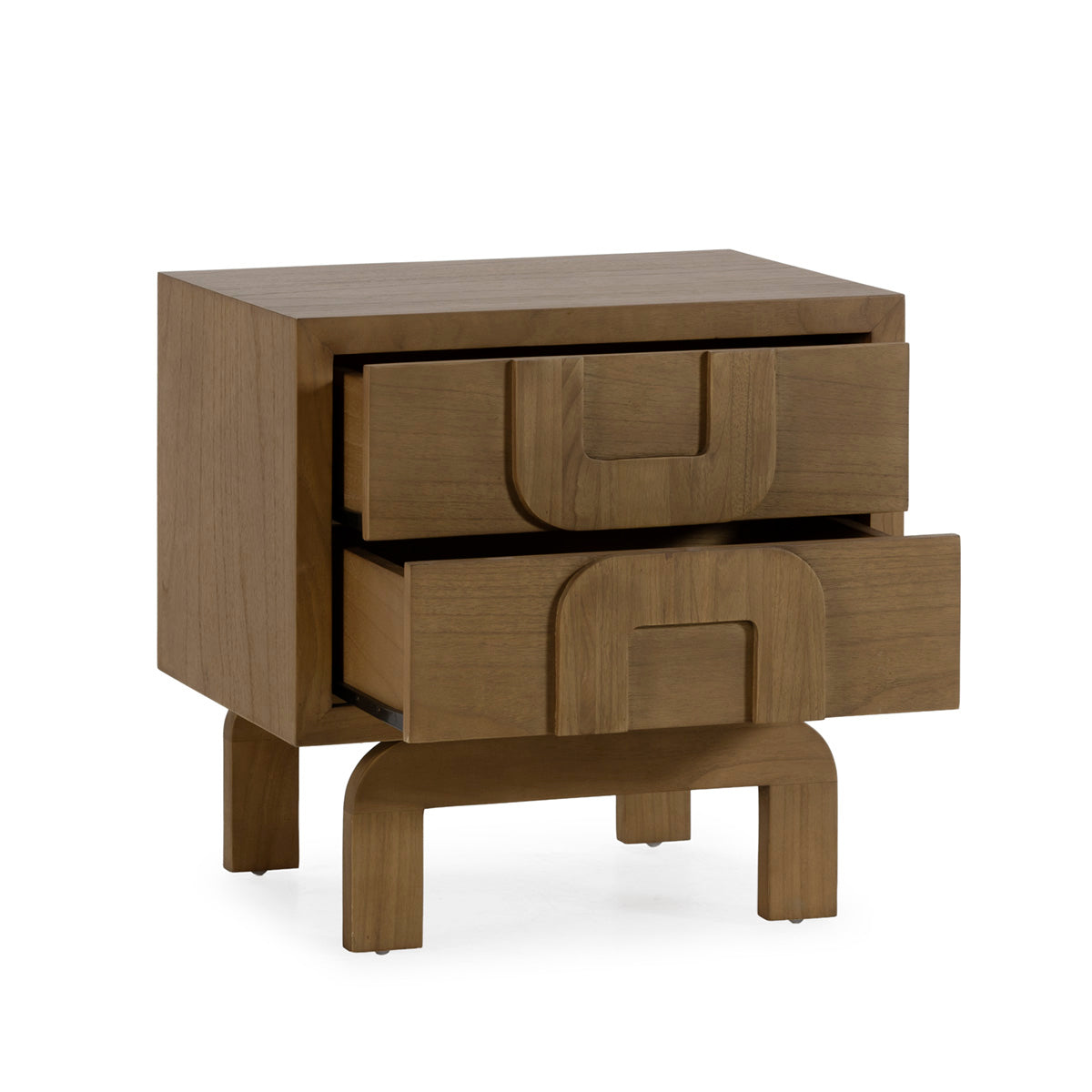 SUR DEVIS - Table de chevet 63x42x60 Bois de cèdre -- Sable - Club Pelita