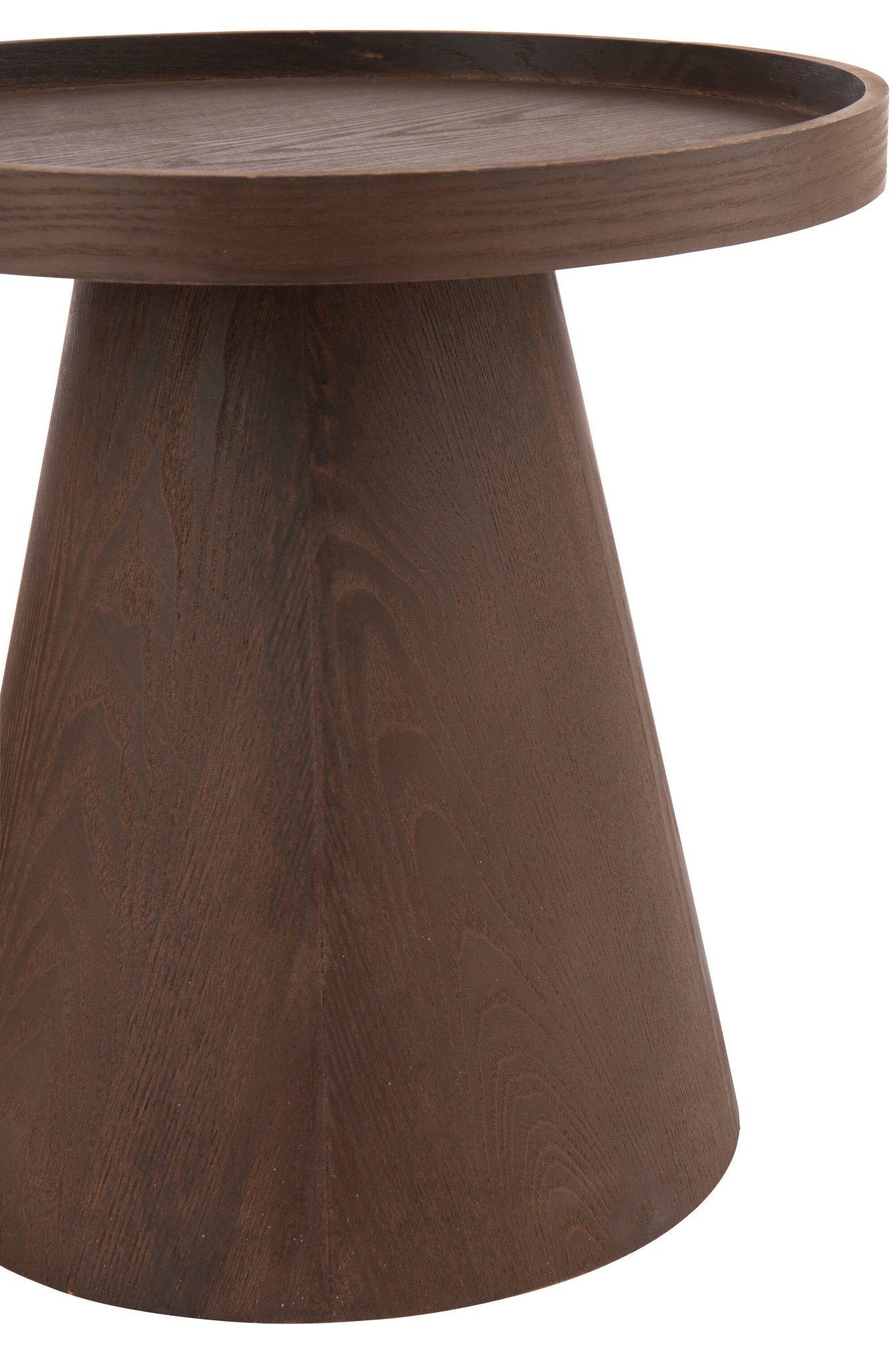 Set de 2 tables d’appoint rondes "Oamaru" - Bois Foncé, Design Intemporel | J-Line