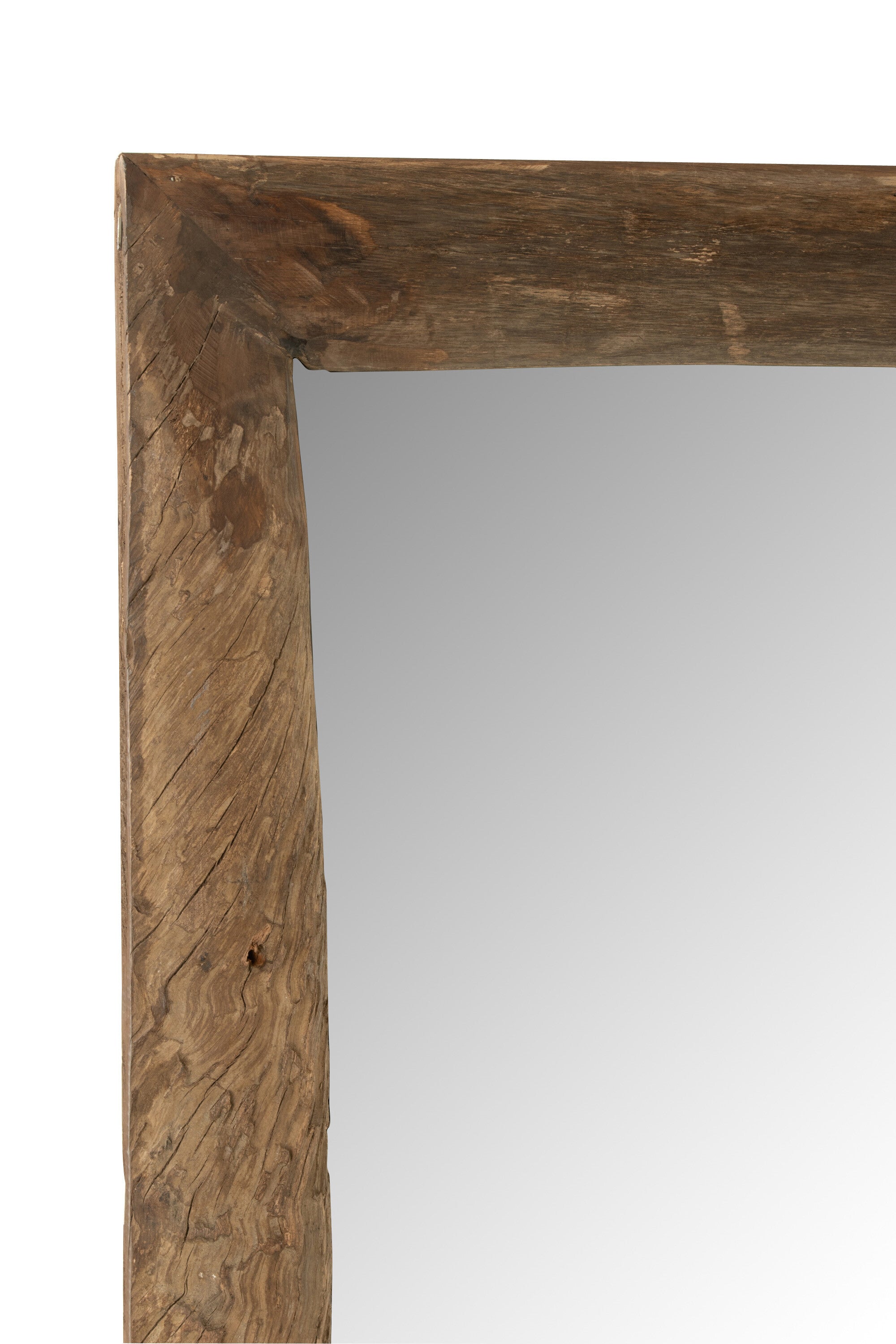 Miroir sur pied "Medan" en bois naturel