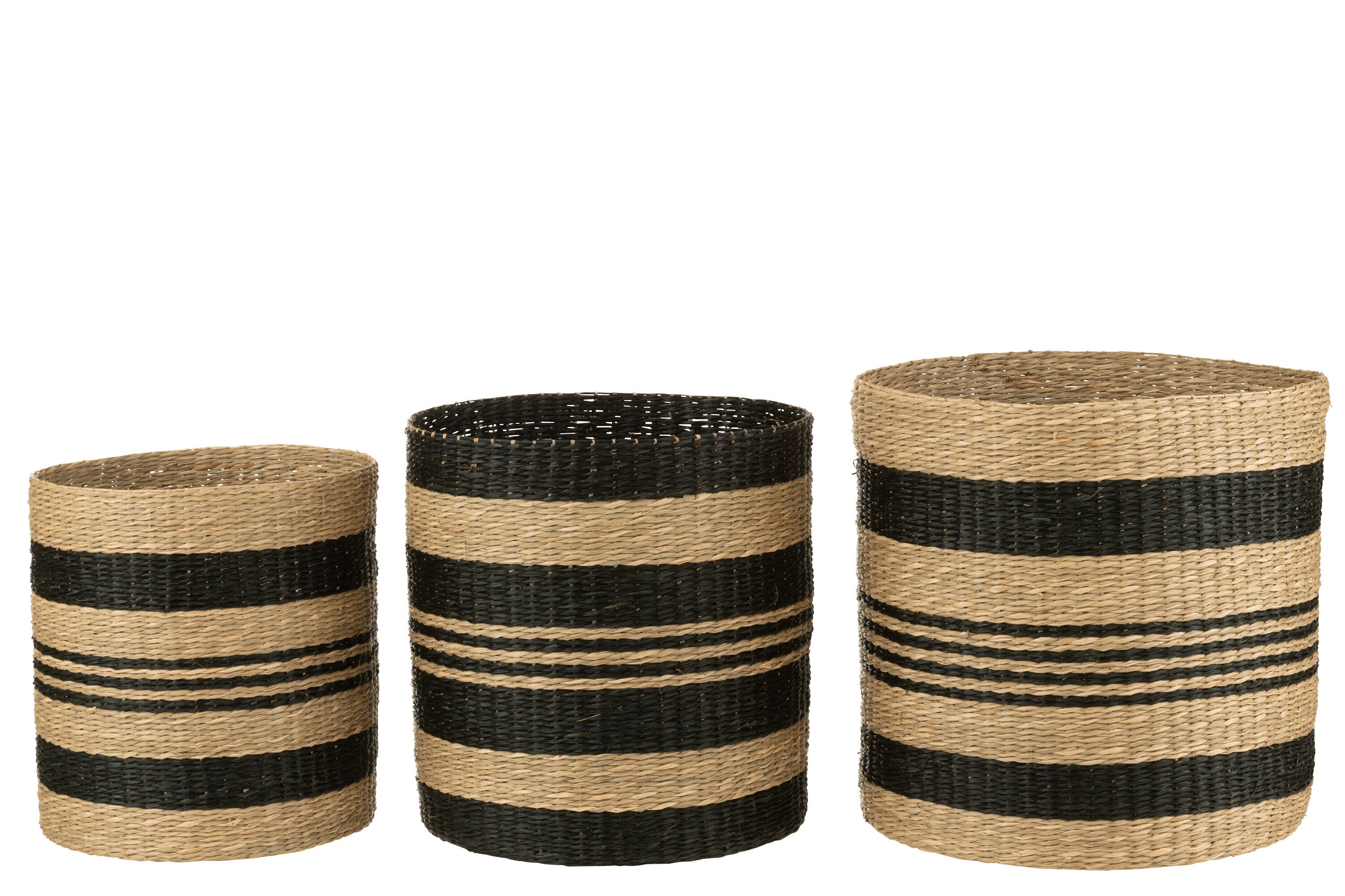 Set de 3 paniers de rangement "Watutu" en raphia