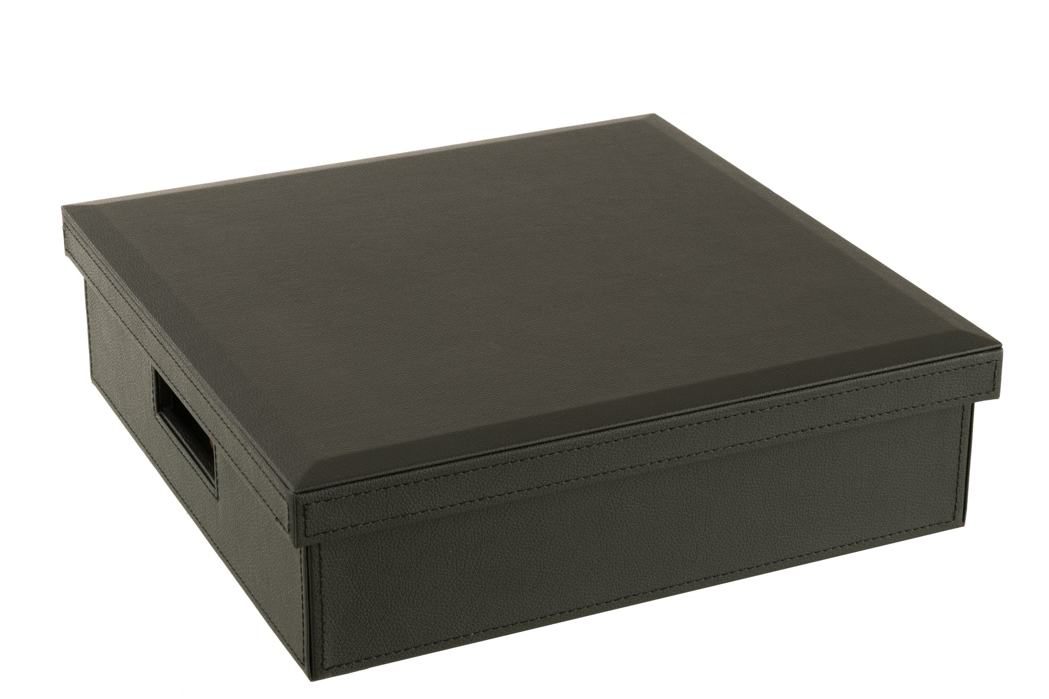 Jeu d’Échecs & Cartes Design en Boîte Similicuir Noir  – Jeu Décoratif, Cadeau Design  | J-Line