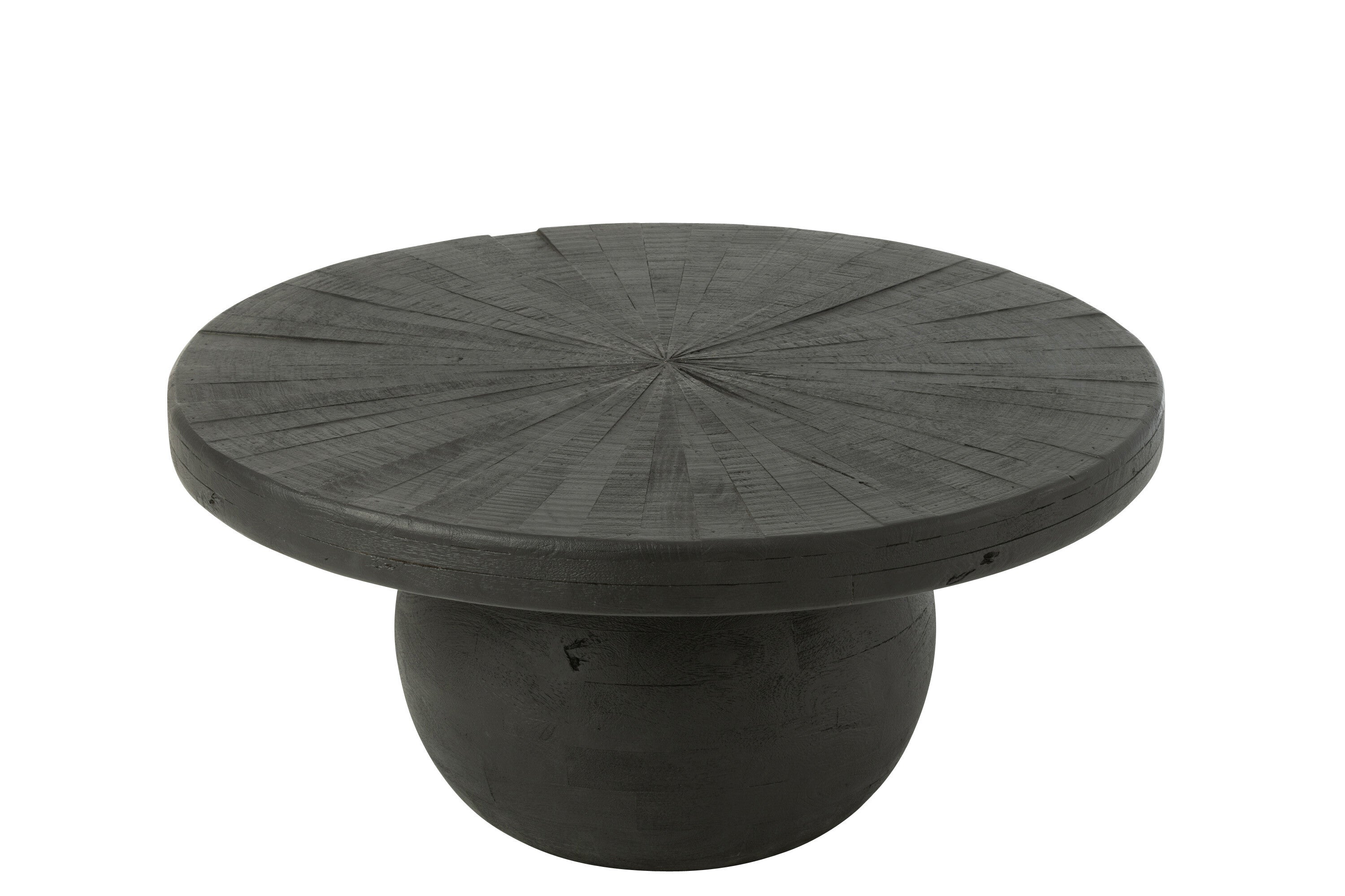 Table basse "Mekaki" rond en bois recyclé