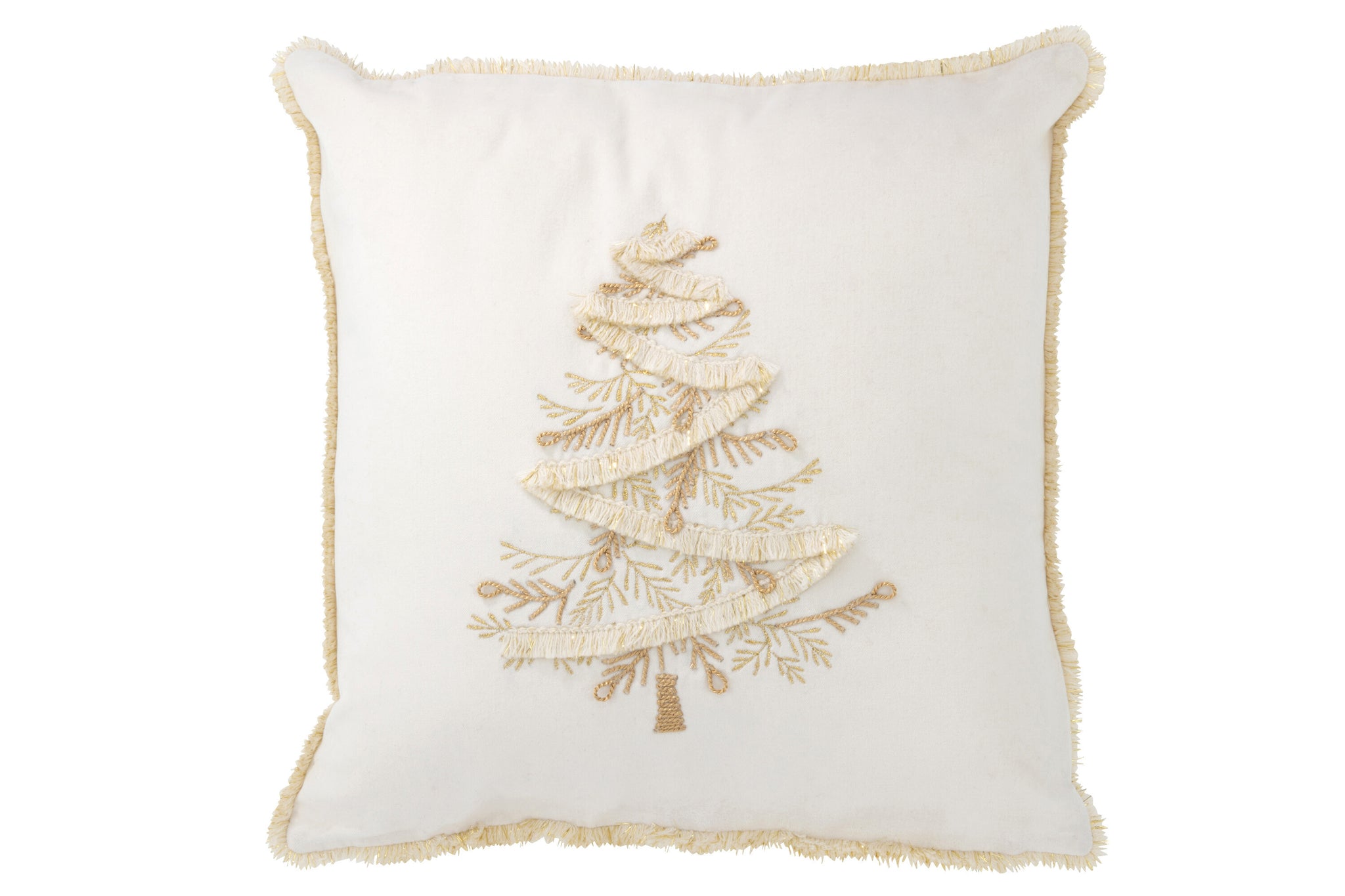 Coussin Sapin Doré – Design minimaliste, déco Noël cosy | J-Line