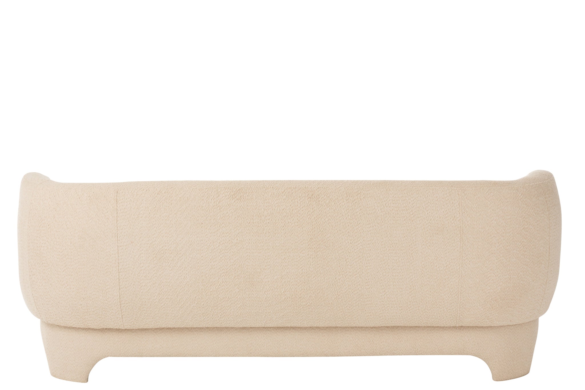 Canapé “Teddy” en tissu tricoté blanc – Design cosy, Confort 3 places | J-Line