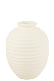 Vase "Husavik" en terracotta blanc