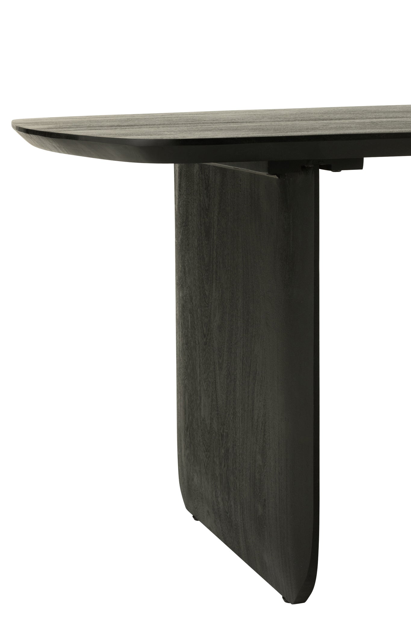 Table à manger "Lalla" en bois d’acacia noir 190 cm x 100 cm - Design minimaliste, 6 personnes | J-Line