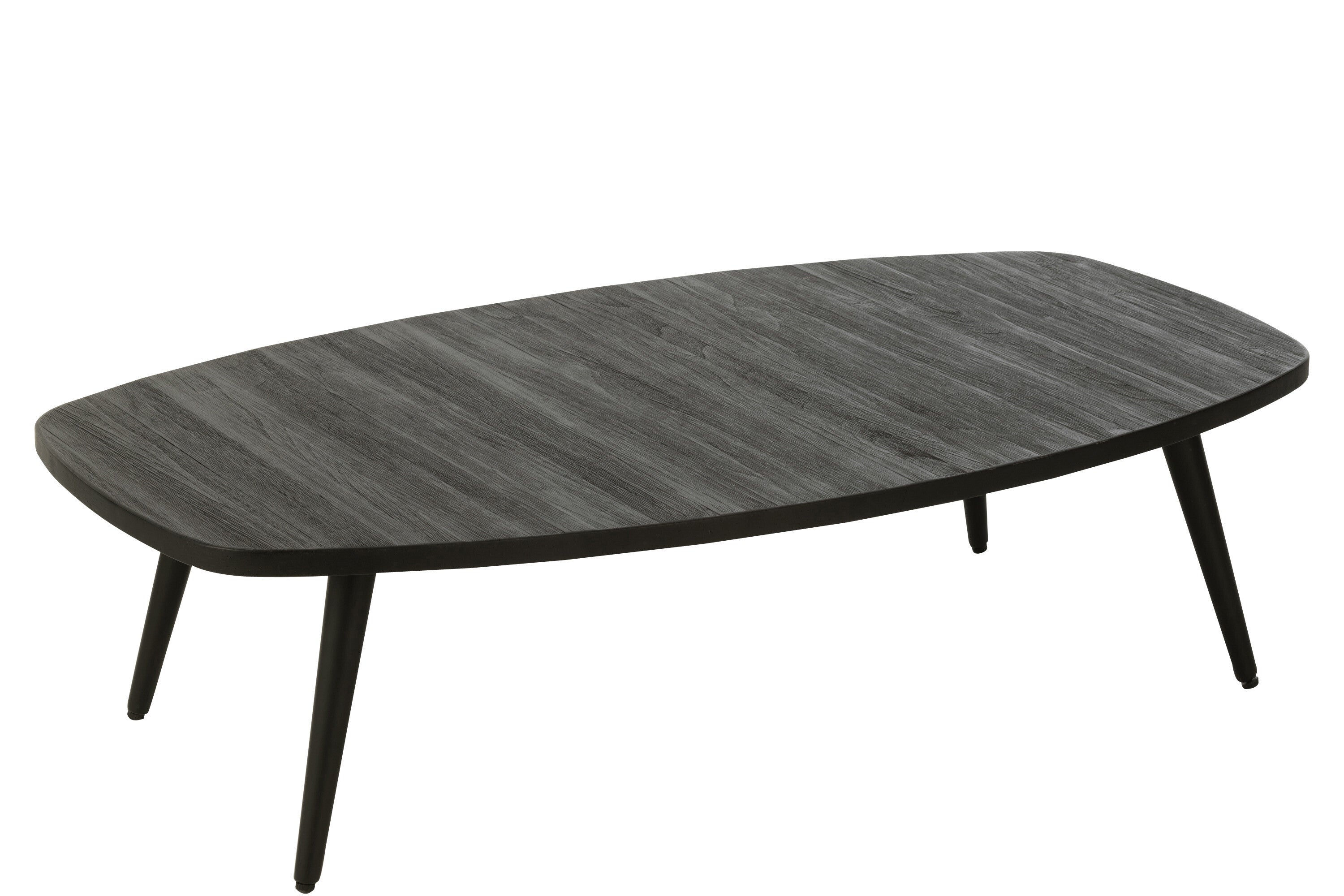 Table basse "Gilipoh" en teck recyclé naturel noir