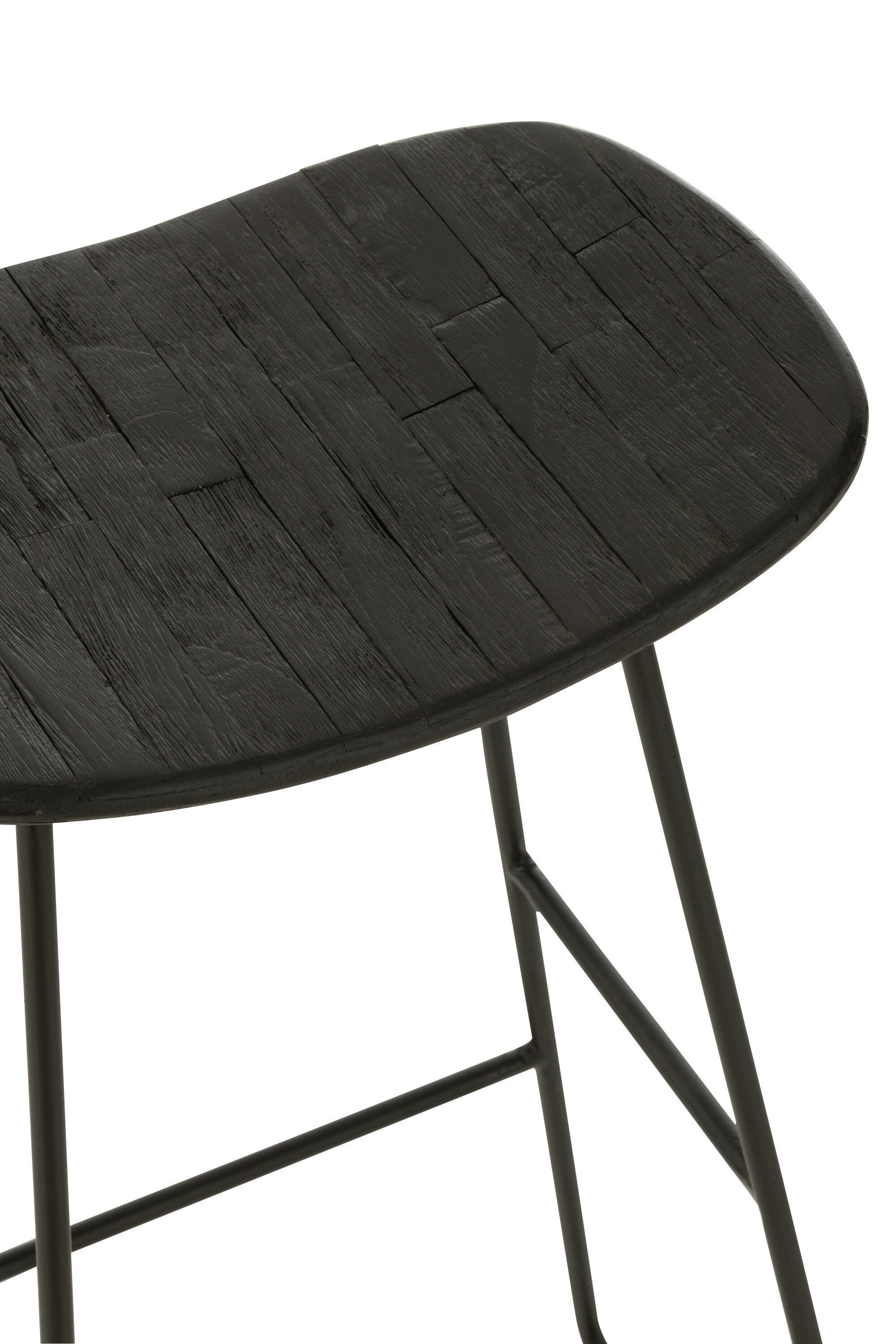 Tabouret de bar "Gilipoh" en teck noir