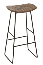 Tabouret de bar "Gilipoh" en teck brun