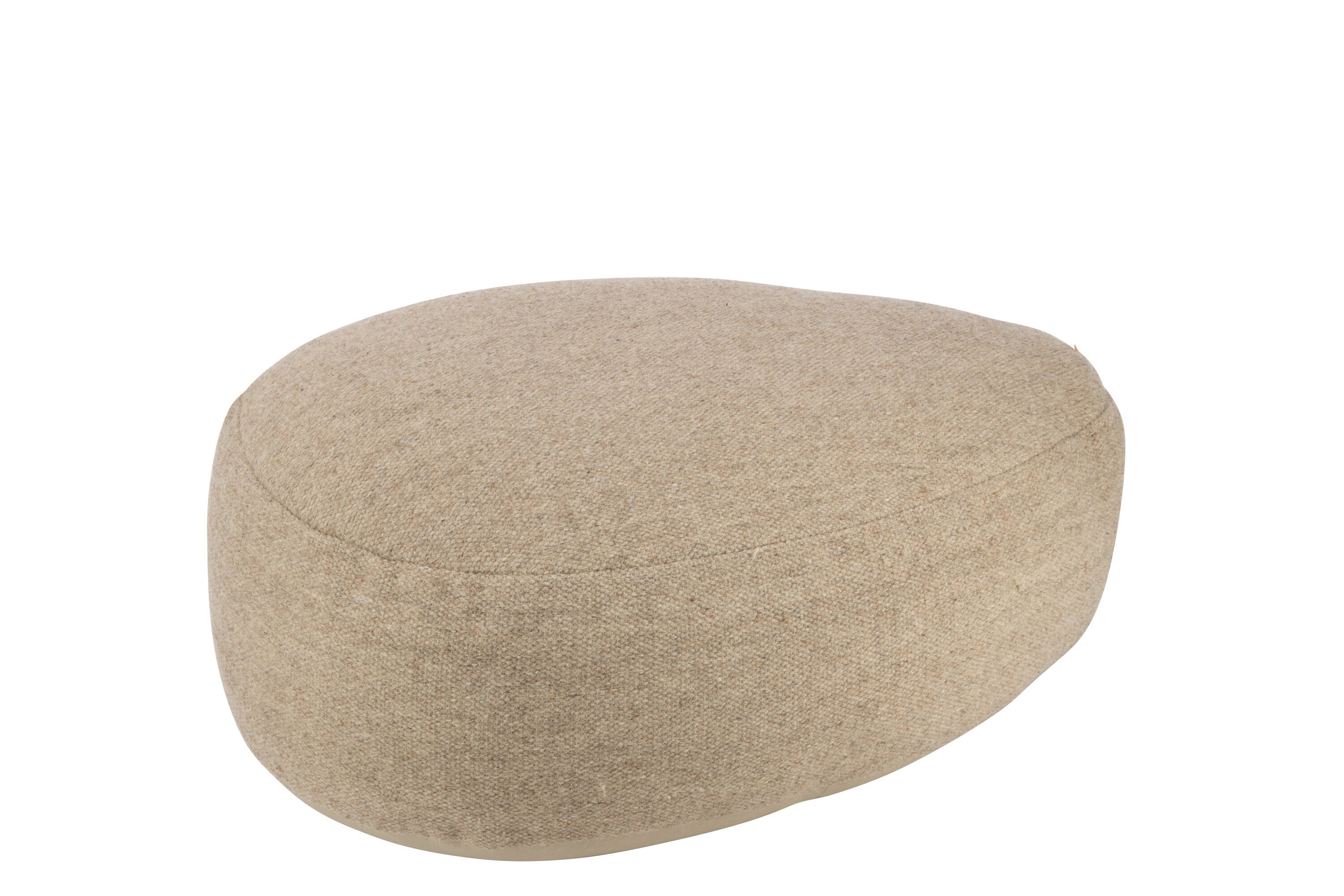 Pouf "Nelson" en laine beige