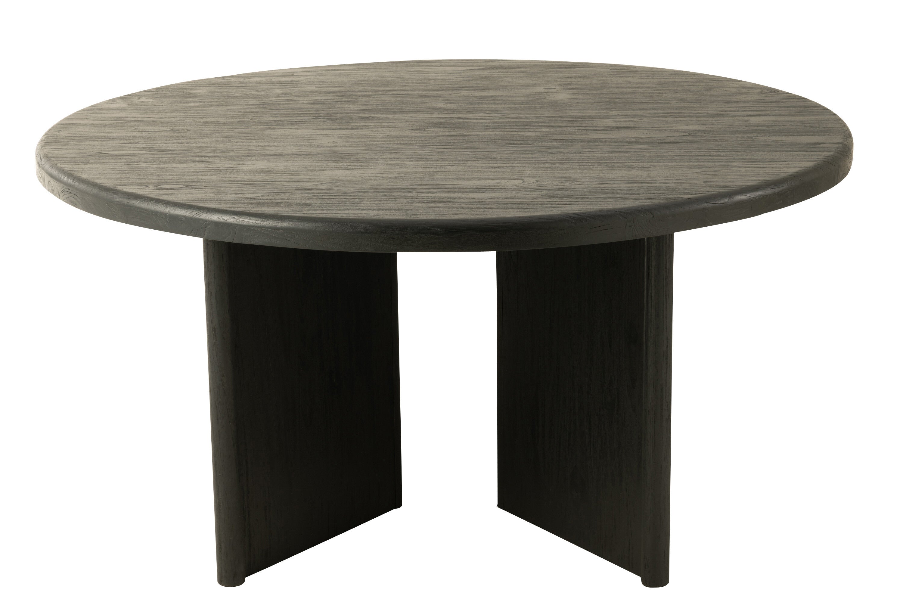 Table à manger "Klaten" en teck recyclé noir