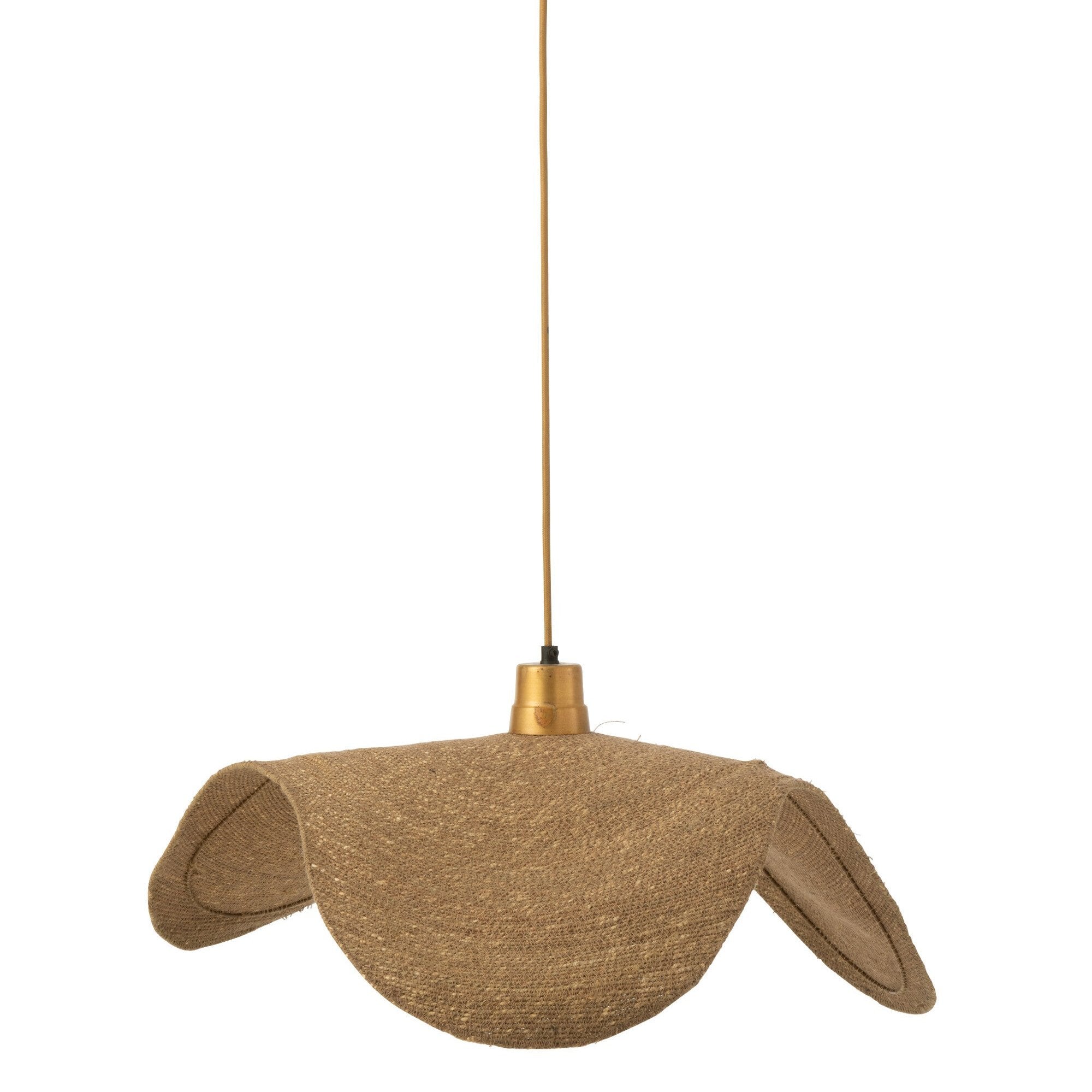 Suspension luminaire "Maluku" en jonc naturel - medium