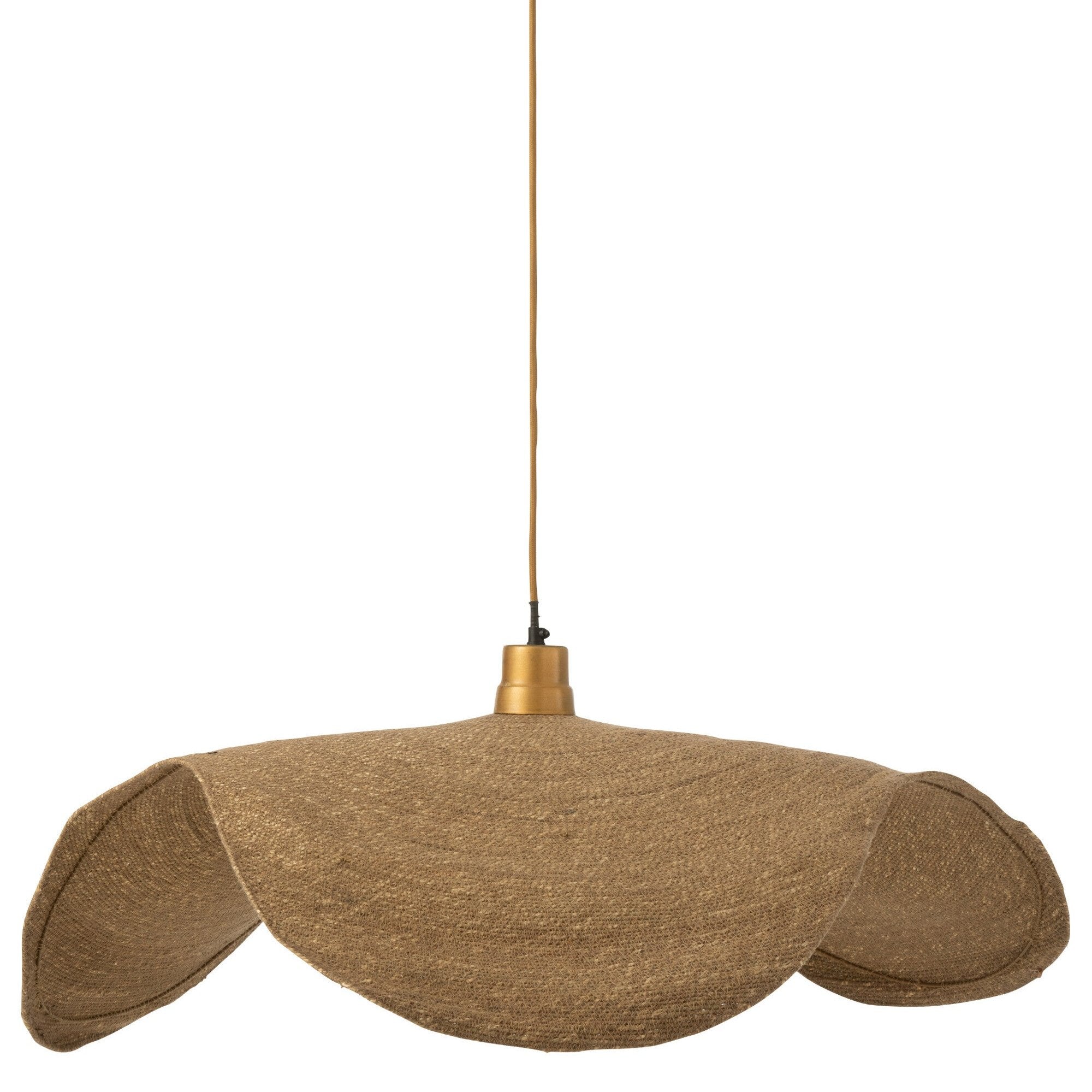 Suspension luminaire "Maluku" en jonc naturel - large