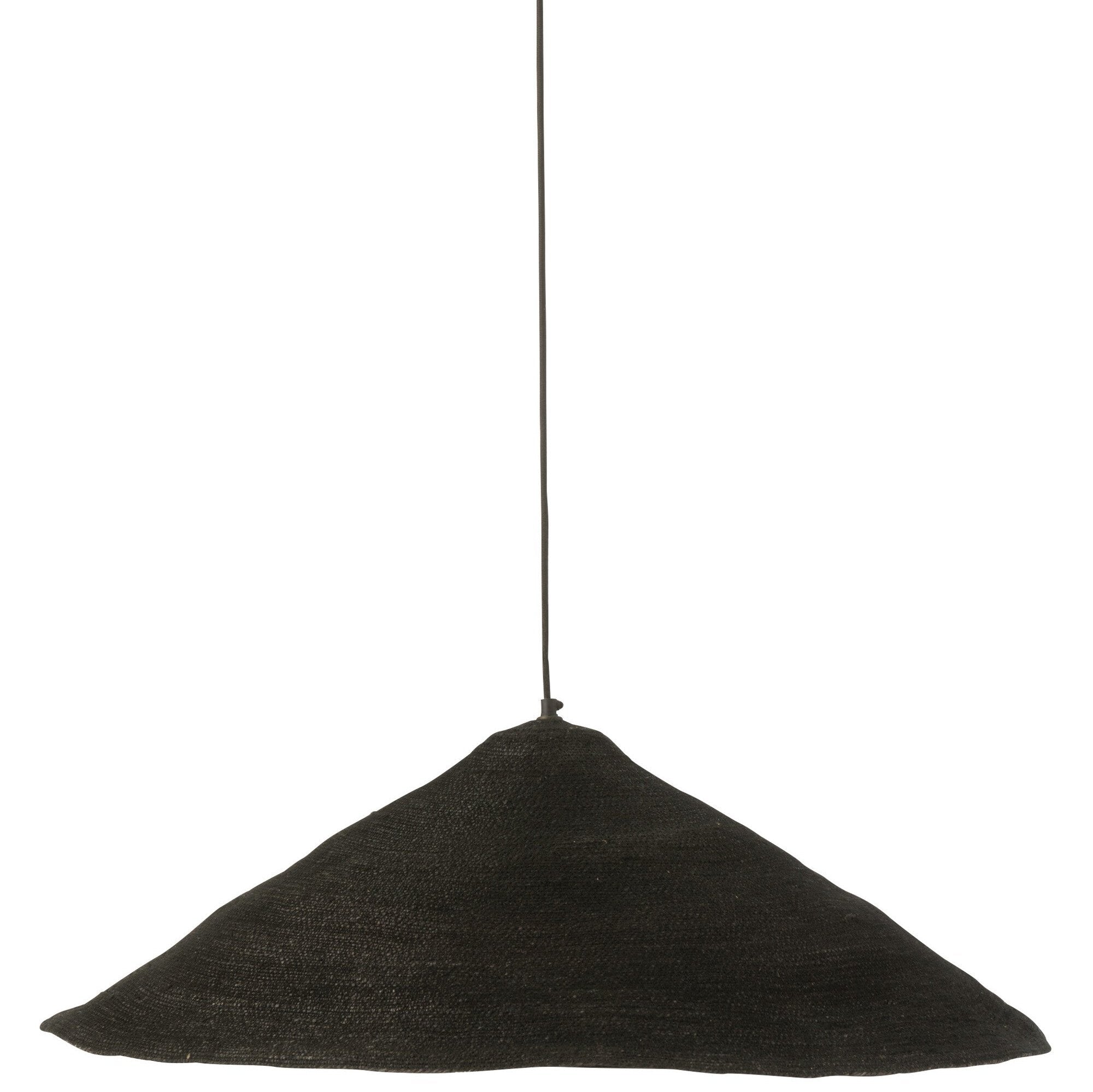 Suspension luminaire "Lampung" en jonc de fibre noir