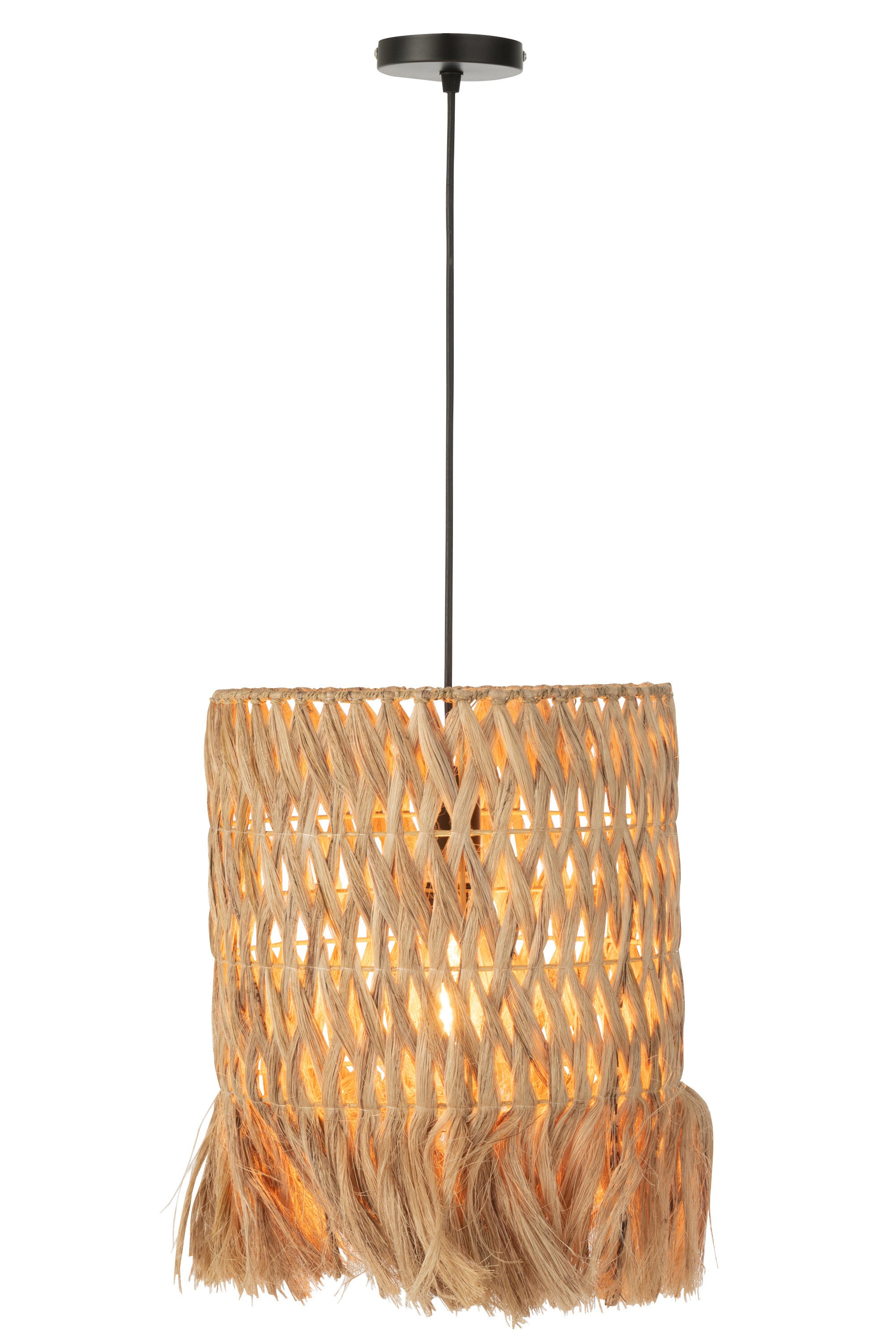 Suspension luminaire "Flores" en fibre de bananier