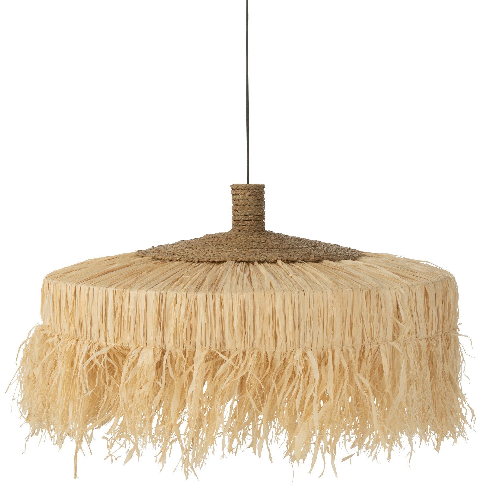 Suspension luminaire "Bali" en raphia