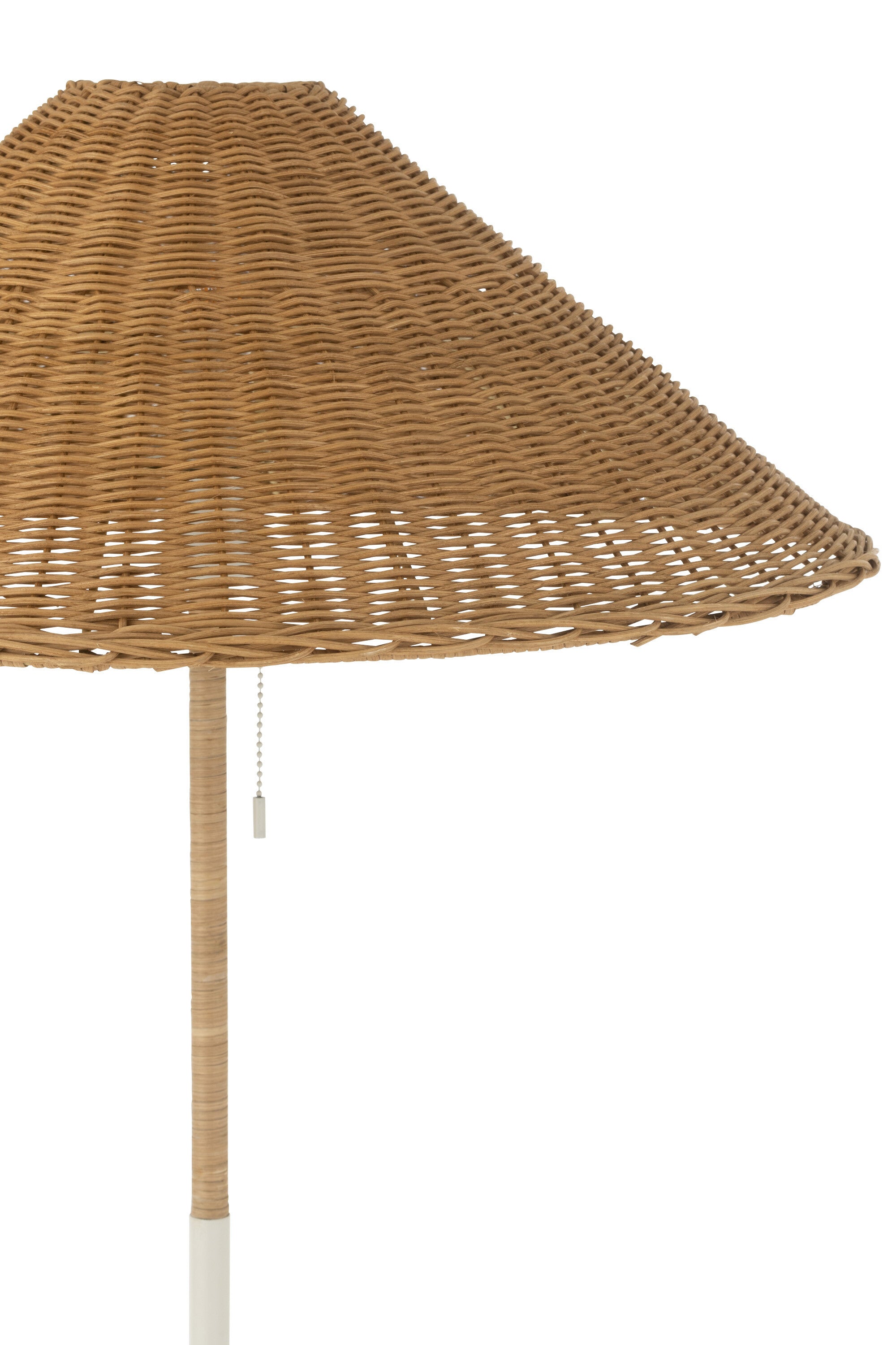 Lampadaire "Kediri" en rotin naturel - blanc