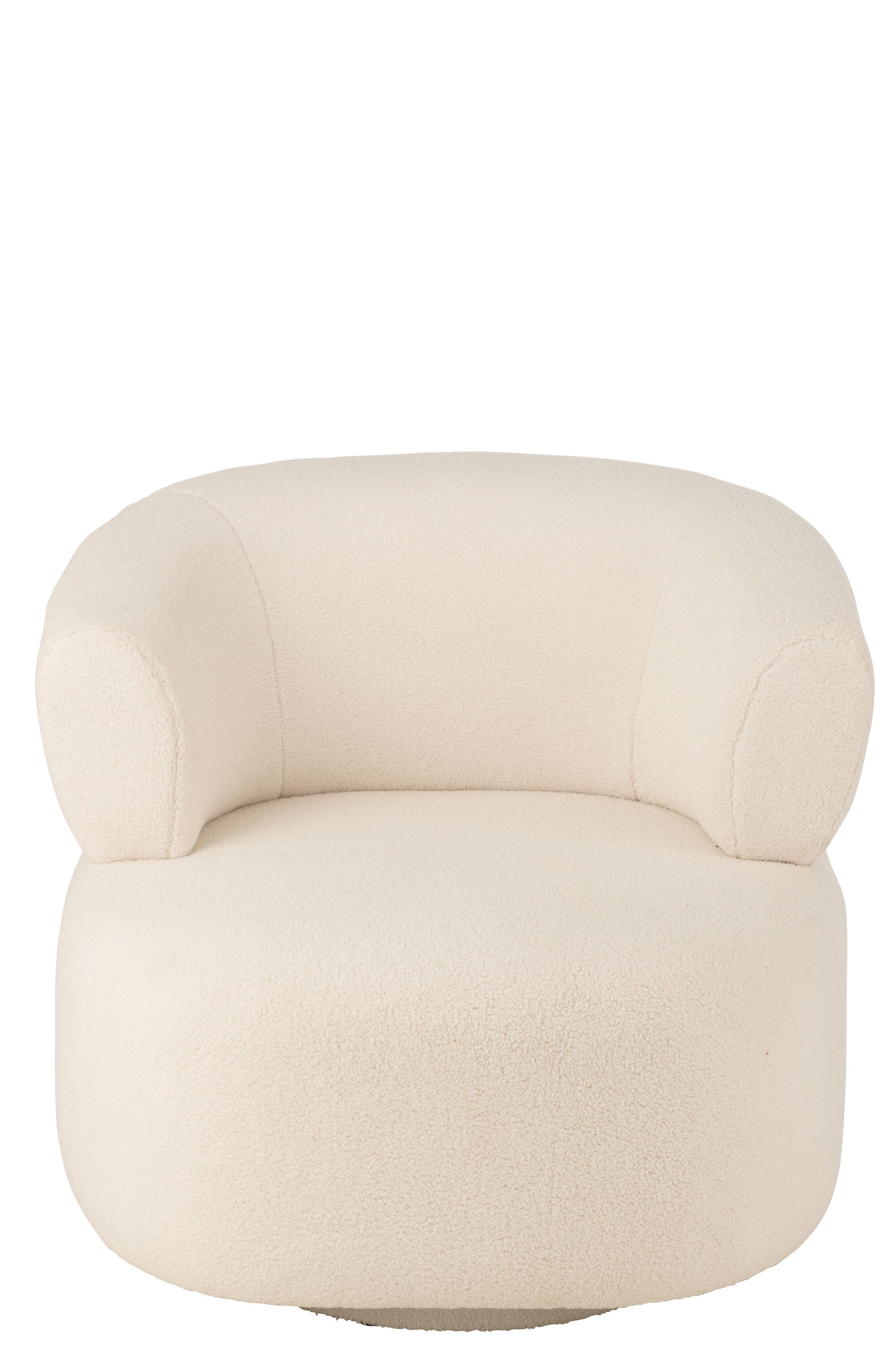 Fauteuil "Otta" en bouclette blanc