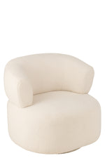 Fauteuil "Otta" en bouclette blanc