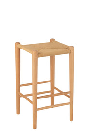 Tabouret de bar "Bangka" en bois de hêtre naturel