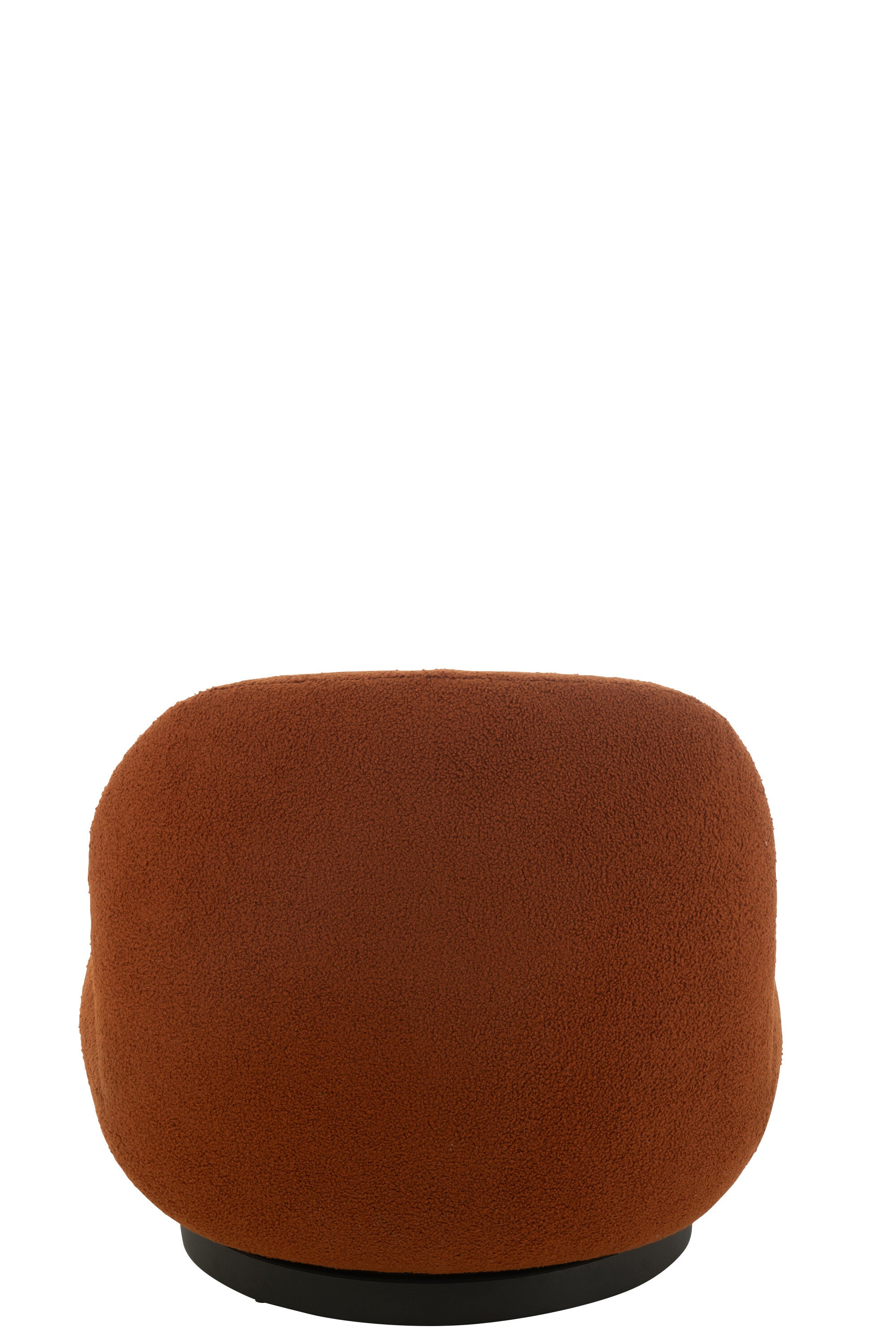 Fauteuil Lounge "Mora" - Bouclette Orange, Design Enveloppant | J-Line