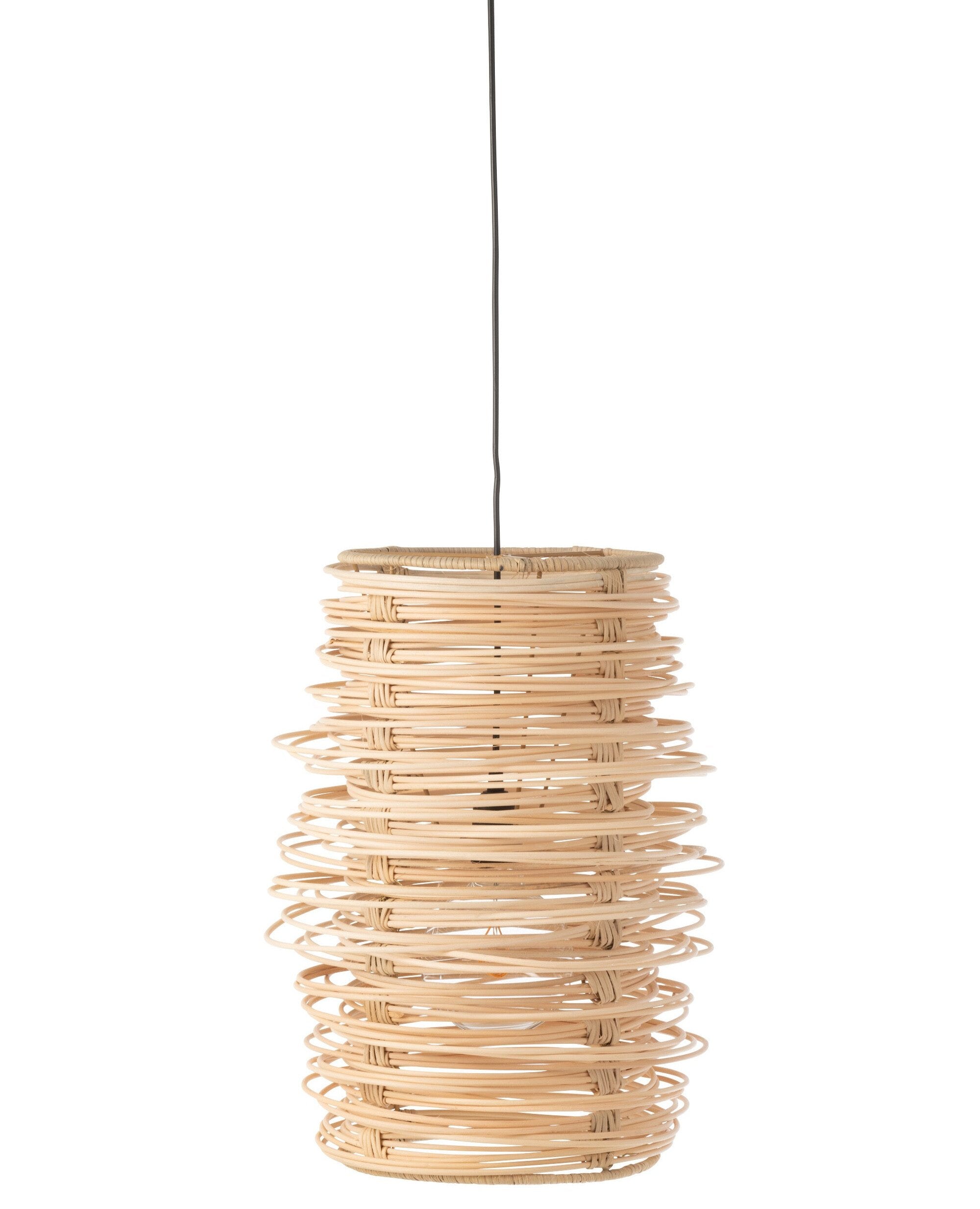 Suspension luminaire "Wea" en rotin naturel